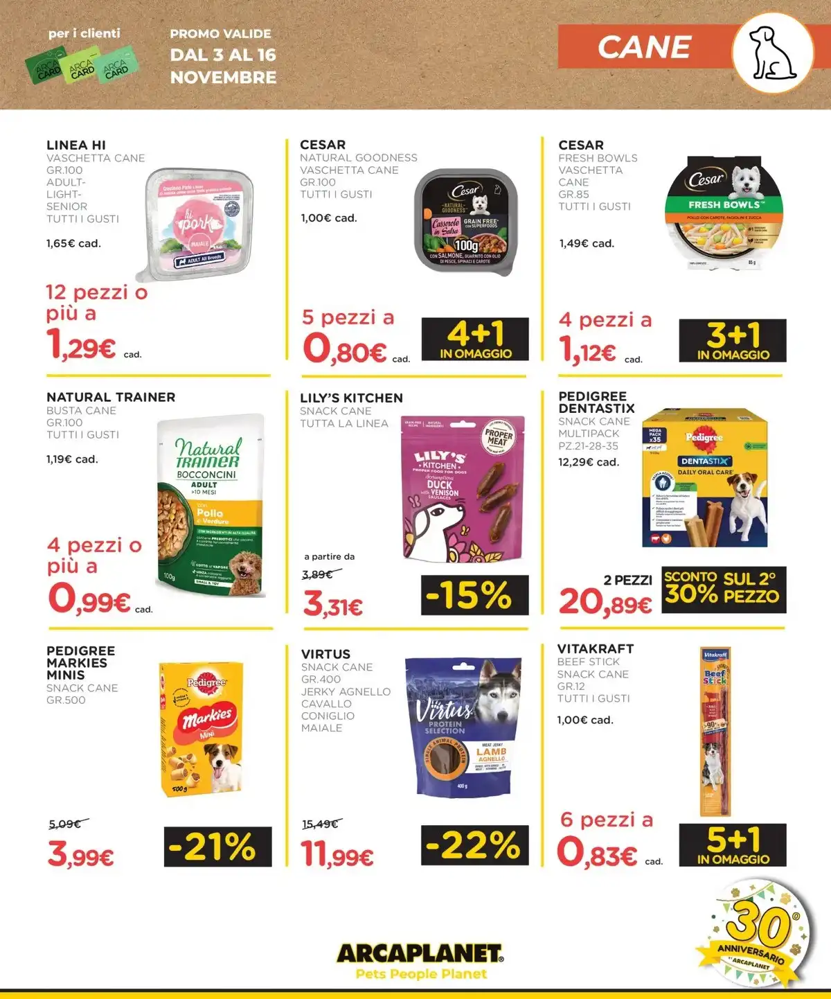 Volantino Arcaplanet nuovo dal 17 novembre al 31 novembre, 2025 anteprima 2 – arcaplanet volantino 15 1