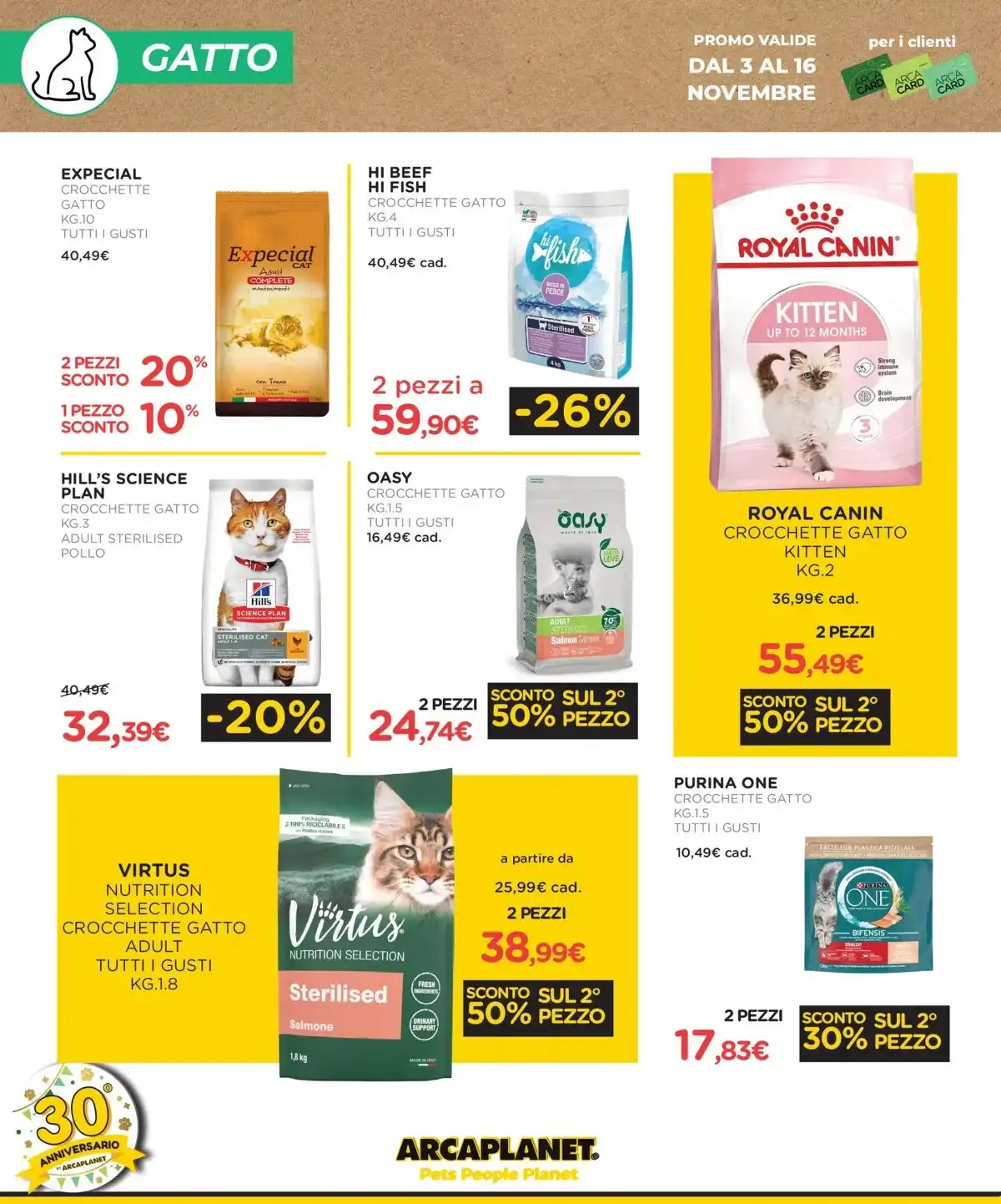 Volantino Arcaplanet nuovo dal 17 novembre al 31 novembre, 2025 anteprima 3 – arcaplanet volantino 4 1