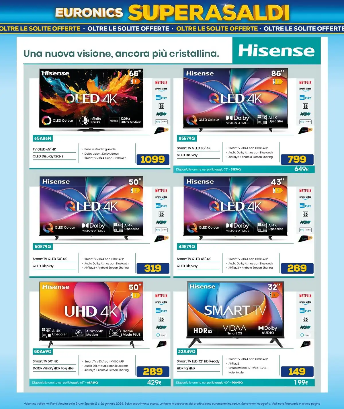 Volantino Euronics dal 2 gennaio al 21 gennaio, 2026 anteprima 3 – euronics volantino 34 1