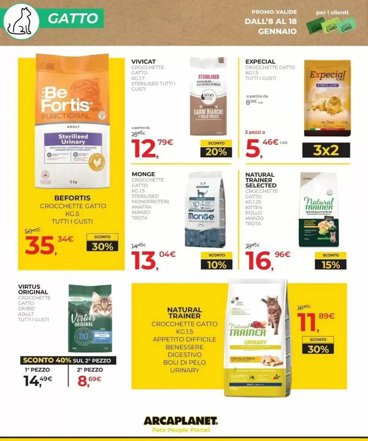 Volantino Arcaplanet nuovo dal 8 gennaio al 18 gennaio, 2026 anteprima 3 – arcaplanet volantino 4
