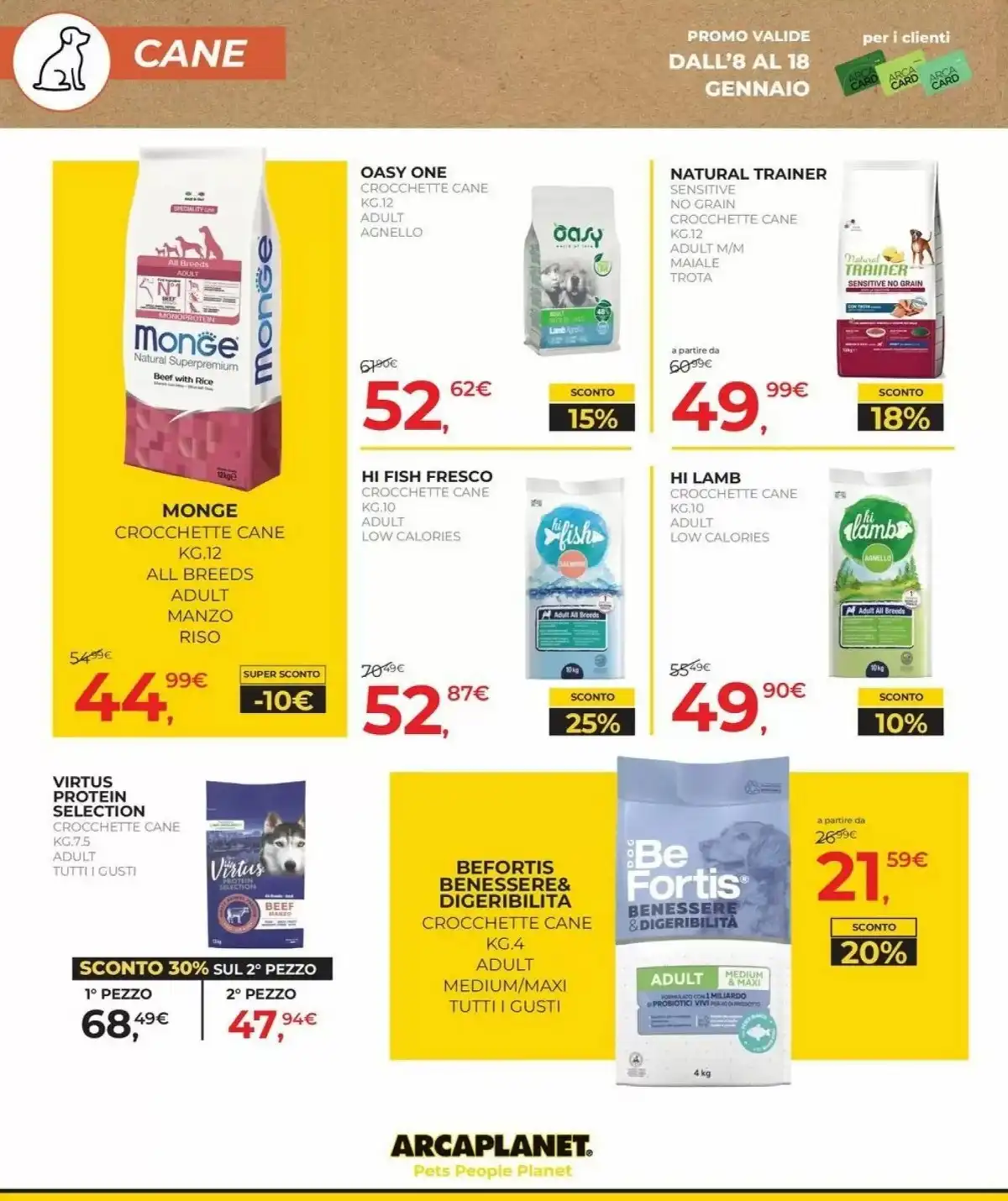 Volantino Arcaplanet nuovo dal 19 gennaio al 31 gennaio, 2026 anteprima 1 – arcaplanet volantino 8