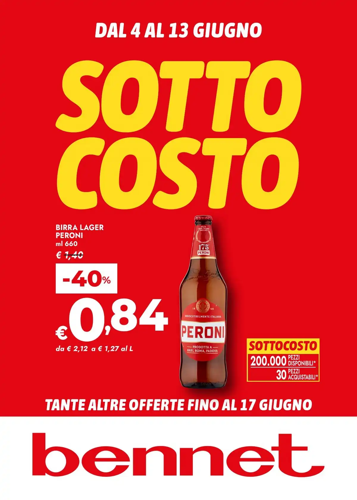Volantino Bennet Dal 11 Giugno Al 24 Giugno 2026 Anteprima - Immagine 1 Dal 4 Giugno