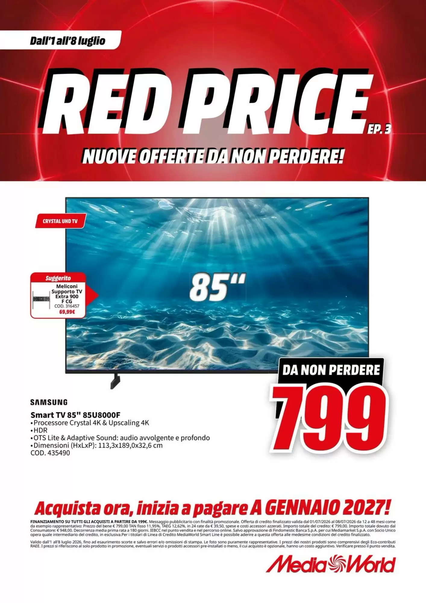 Volantino Mediaworld Dal 1 Luglio Al 8 Luglio 2026 Anteprima - Immagine 1 Dal 1 Luglio