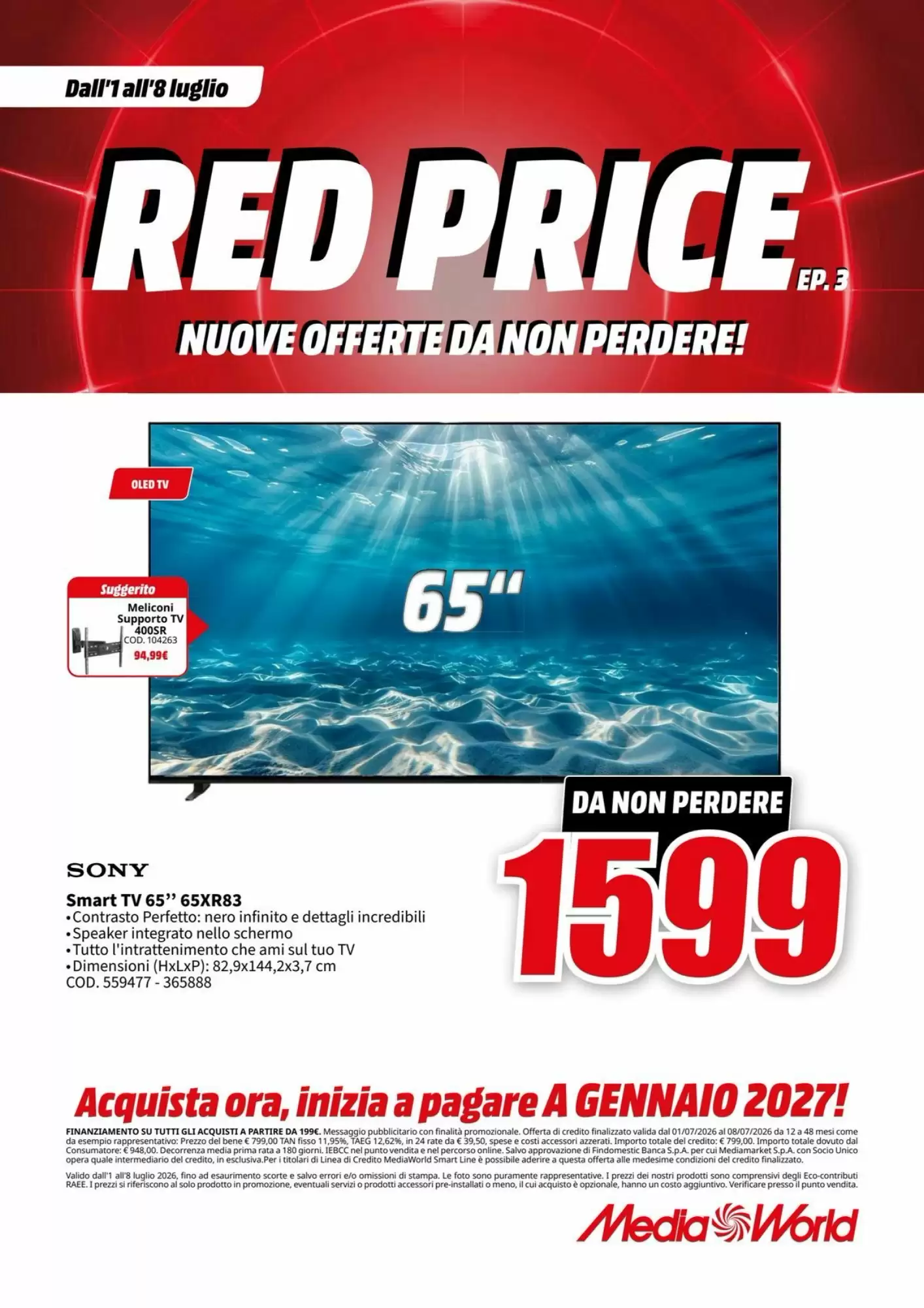 Volantino Mediaworld Dal 1 Luglio Al 8 Luglio 2026 Anteprima - Immagine 1 Dal 1 Luglio