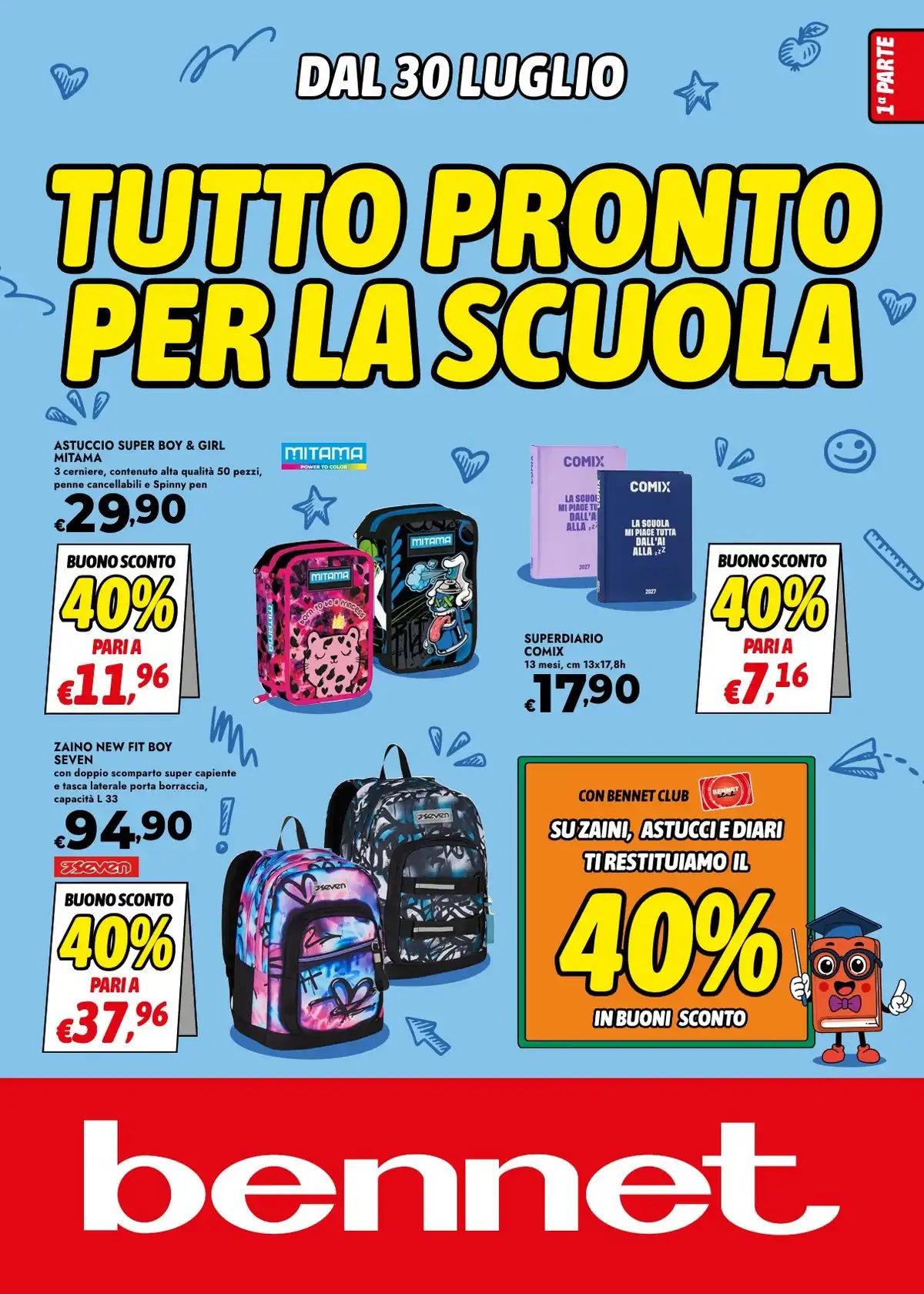 Volantino Bennet Nuovo Dal 27 Agosto Al 9 Settembre 2026 Anteprima - Immagine 1 Scuola Dal 30 Luglio - 16 Settembre