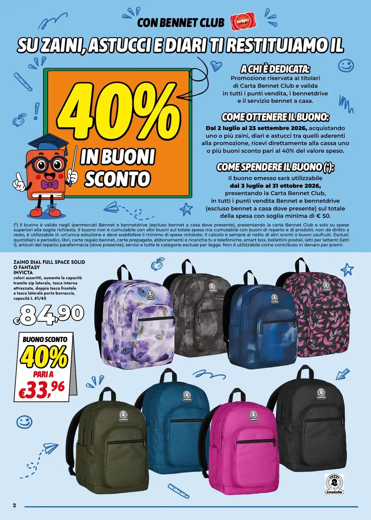 Volantino Bennet Nuovo Dal 27 Agosto Al 9 Settembre 2026 Anteprima - Immagine 2 Scuola Dal 30 Luglio - 16 Settembre
