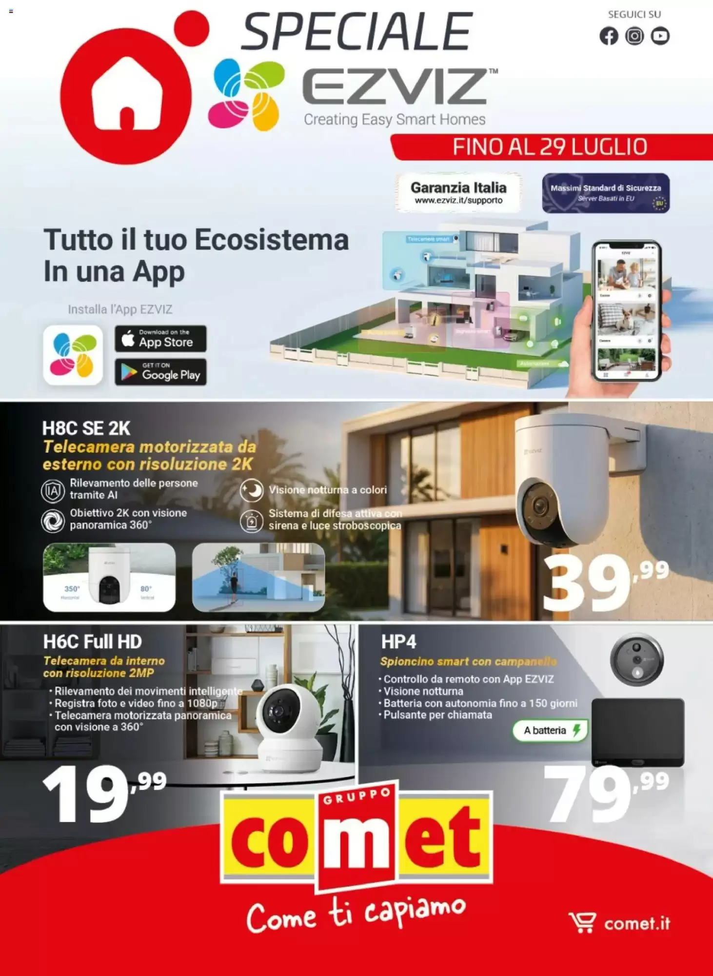 Volantino Comet Dal 16 Luglio Al 29 Luglio 2026 Anteprima - Immagine 1 Speciale Ezviz Dal 17 Luglio - 29 Luglio