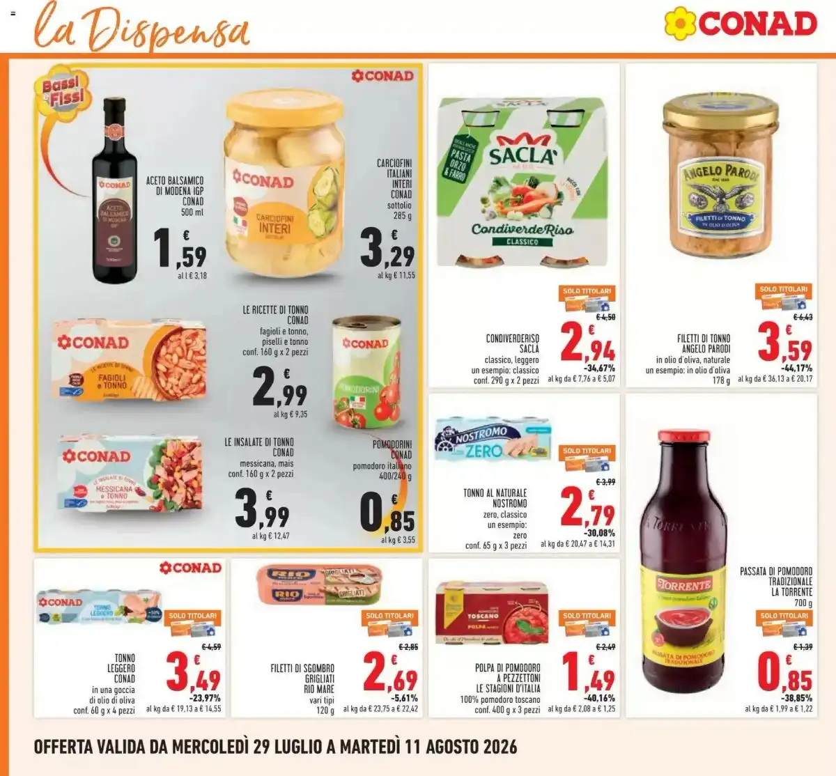 Volantino Conad Dal 29 Luglio Al 11 Agosto 2026 Anteprima - Immagine 1 Dal 29 Luglio