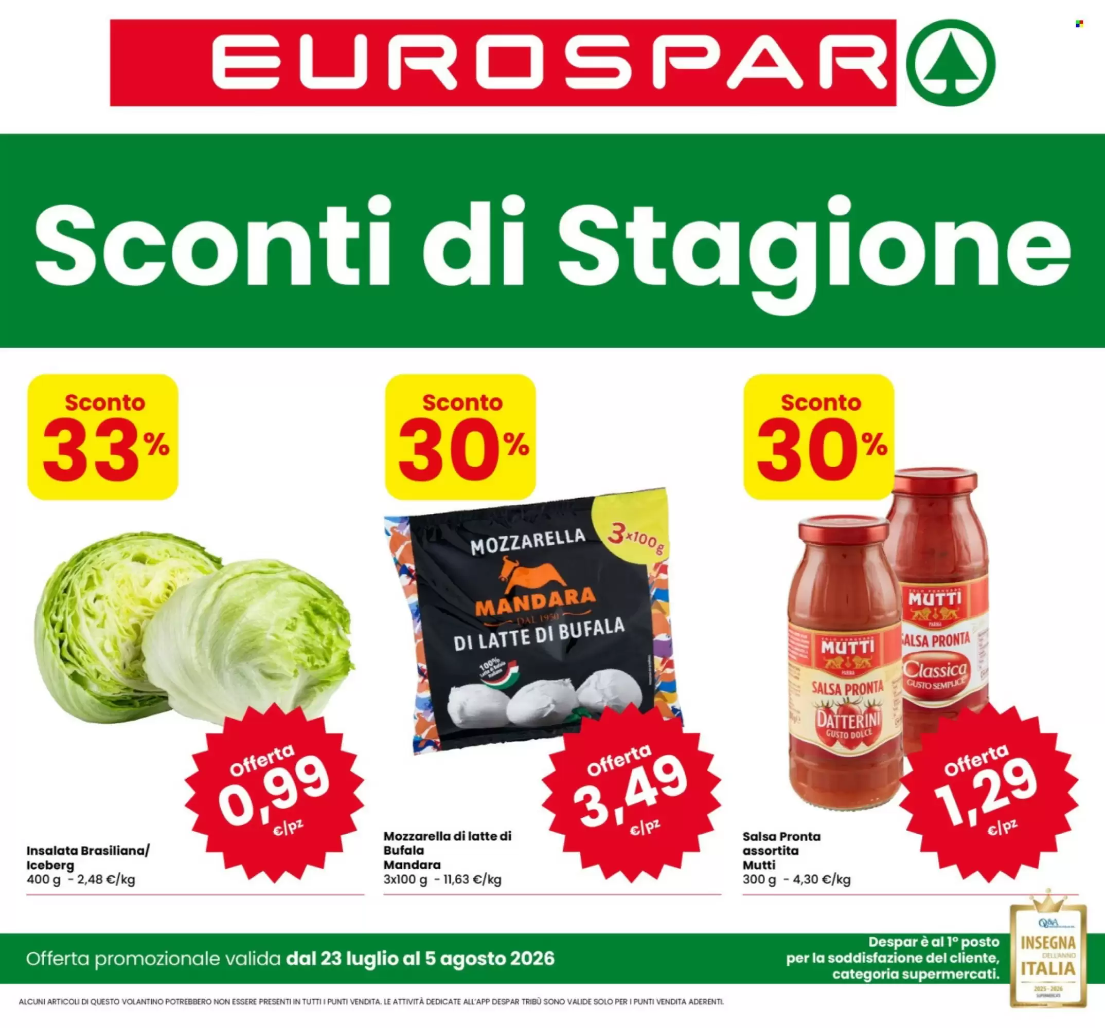 Eurospar Volantino Dal 23 Luglio Al 5 Agosto 2026 Anteprima - Immagine 1 Dal 23 Luglio