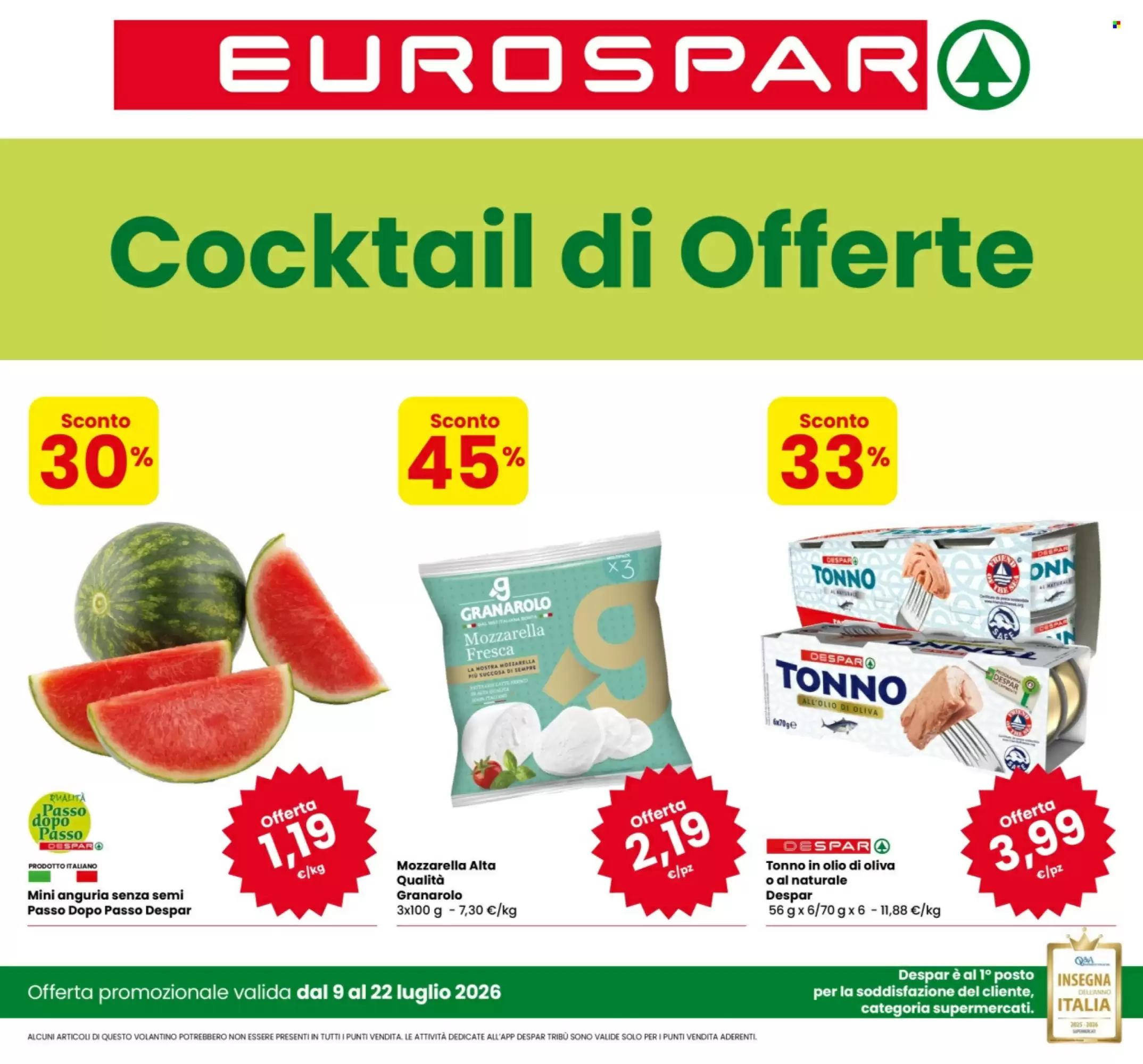 Eurospar Volantino Dal 23 Luglio Al 5 Agosto 2026 Anteprima - Immagine 1 Dal 9 Luglio