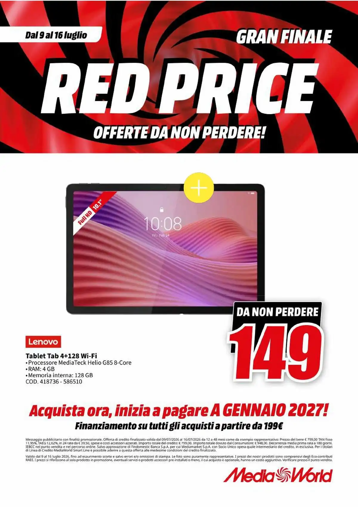 Dal 9 Luglio