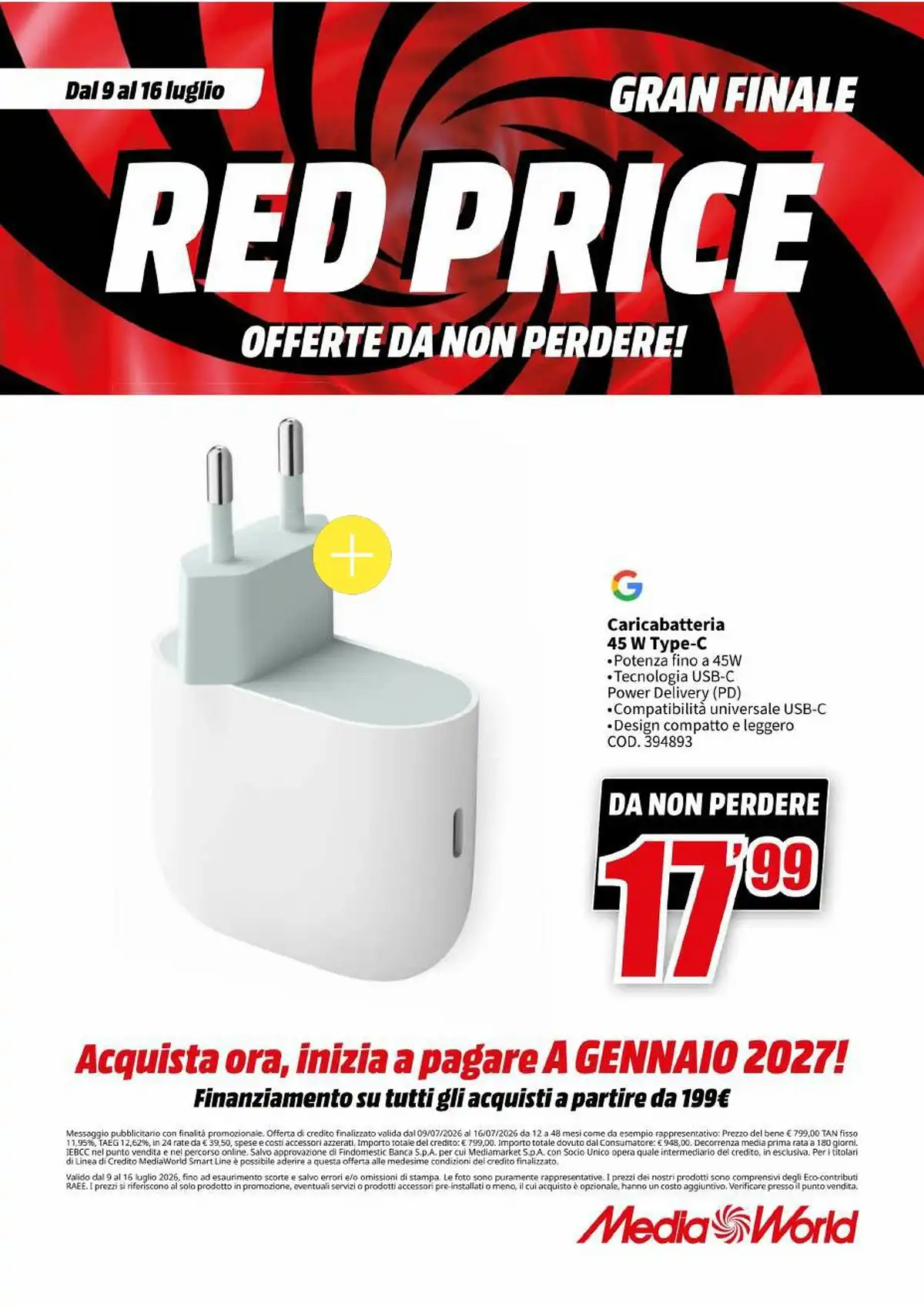 Volantino Mediaworld Dal 9 Luglio Al 16 Luglio 2026 Anteprima - Immagine 1 Dal 9 Luglio
