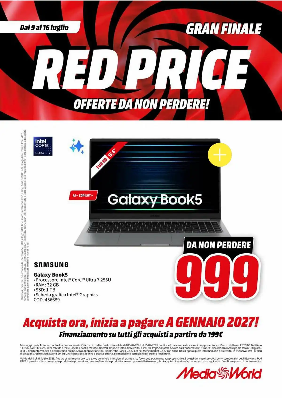 Volantino Mediaworld Dal 9 Luglio Al 16 Luglio 2026 Anteprima - Immagine 1 Dal 9 Luglio