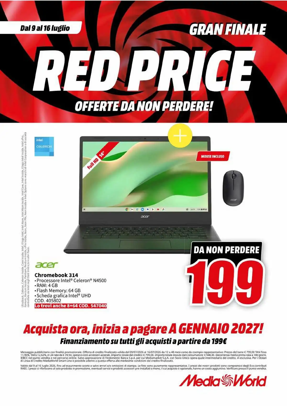 Volantino Mediaworld Dal 9 Luglio Al 16 Luglio 2026 Anteprima - Immagine 1 Dal 9 Luglio