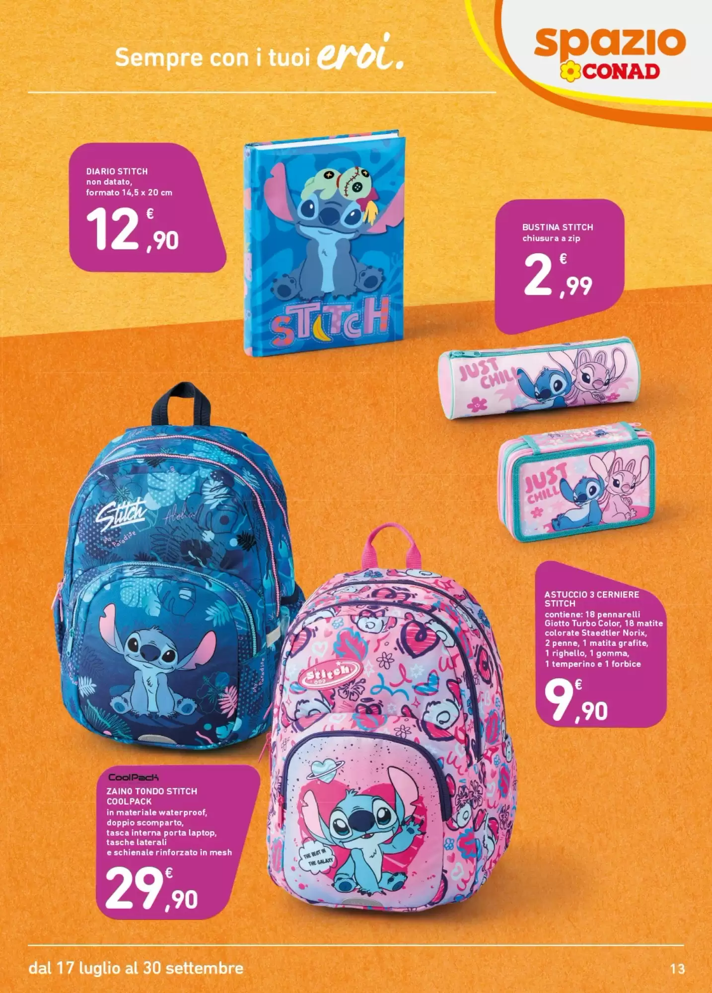 Volantino Spazio Conad Dal 11 Agosto Al 24 Agosto 2026 Anteprima - Immagine 1 Scuola Dal 17 Luglio - 30 Settembre