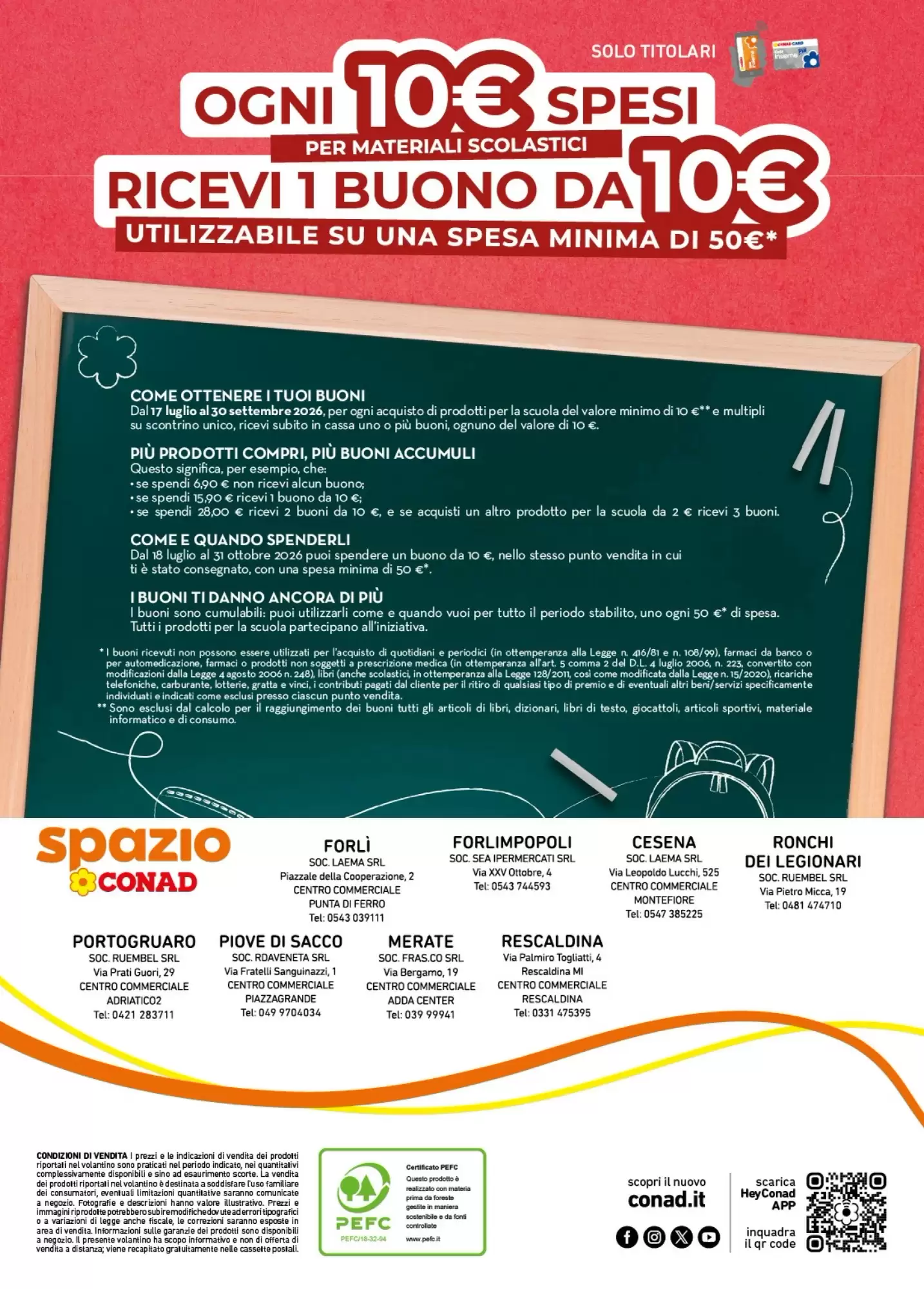 Volantino Spazio Conad Dal 11 Agosto Al 24 Agosto 2026 Anteprima - Immagine 4 Scuola Dal 17 Luglio - 30 Settembre