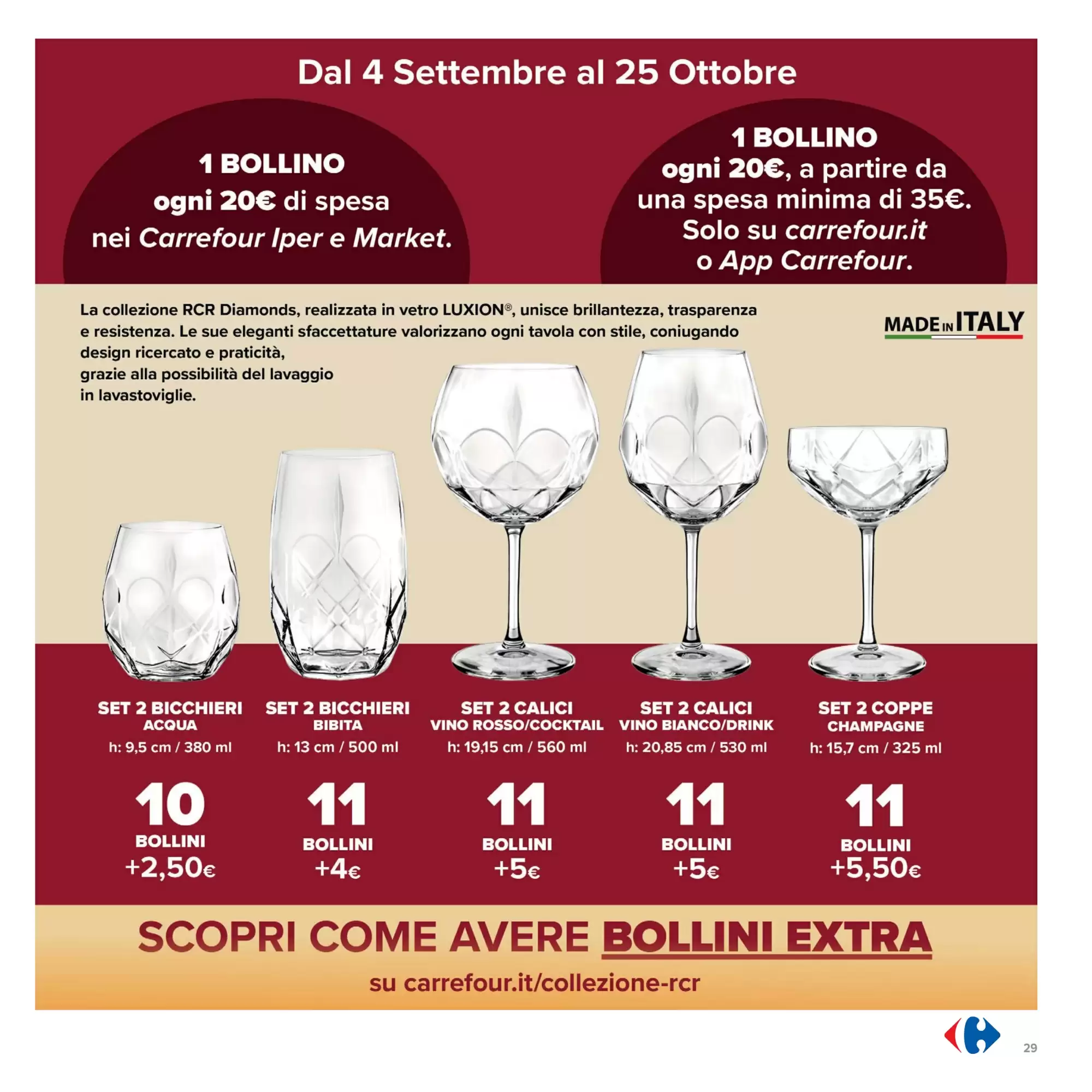 Dal 4 Settembre