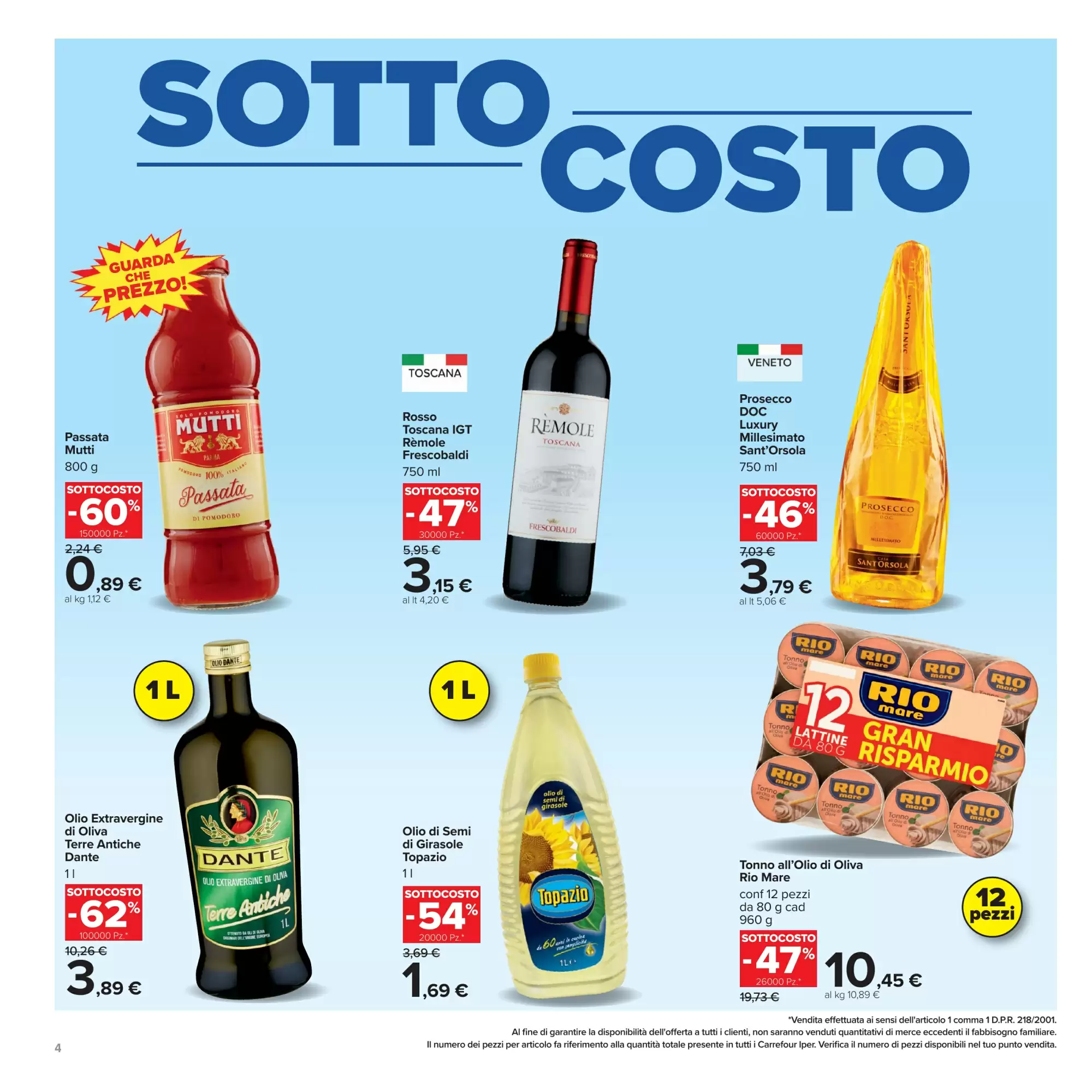 Dal 4 Settembre