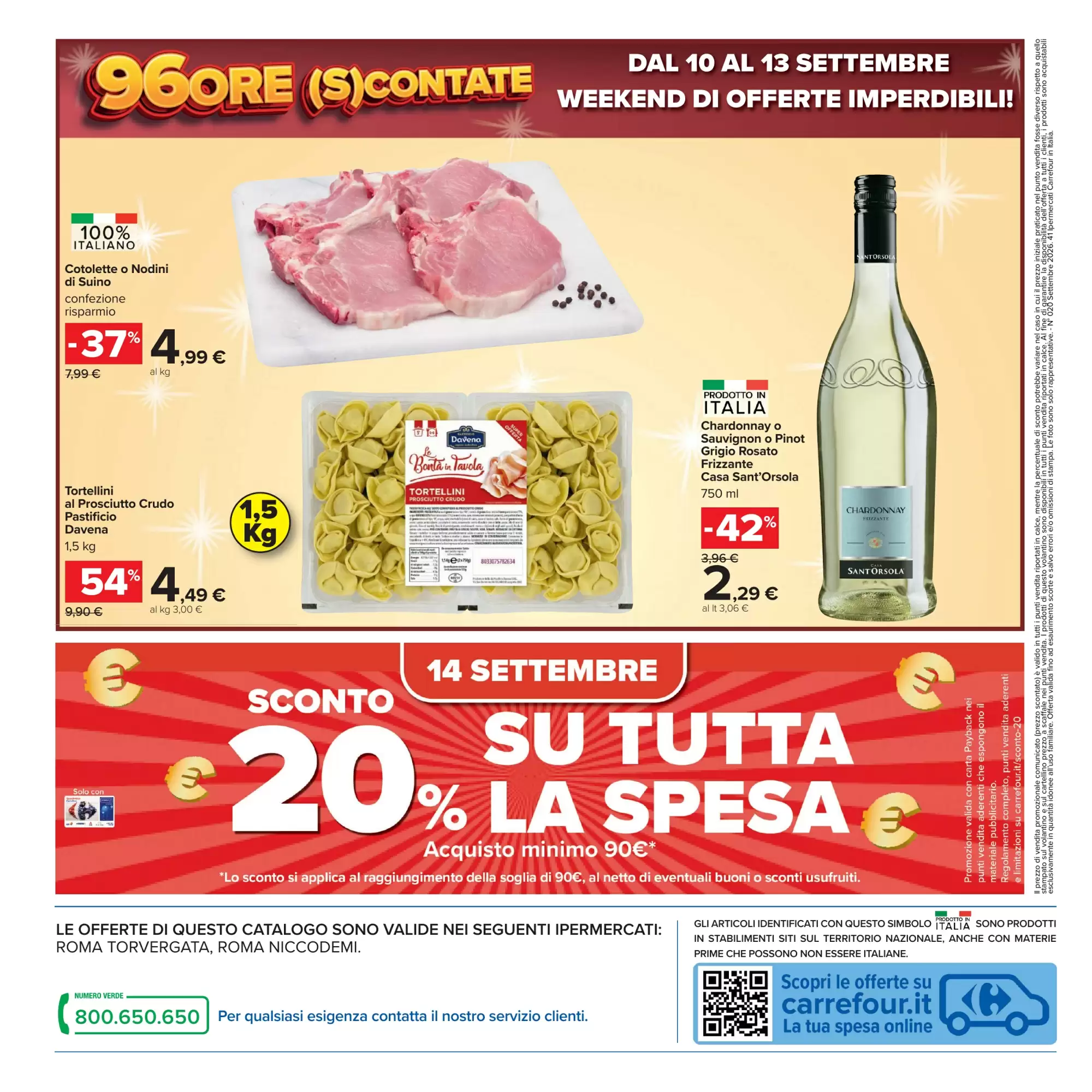 Dal 4 Settembre