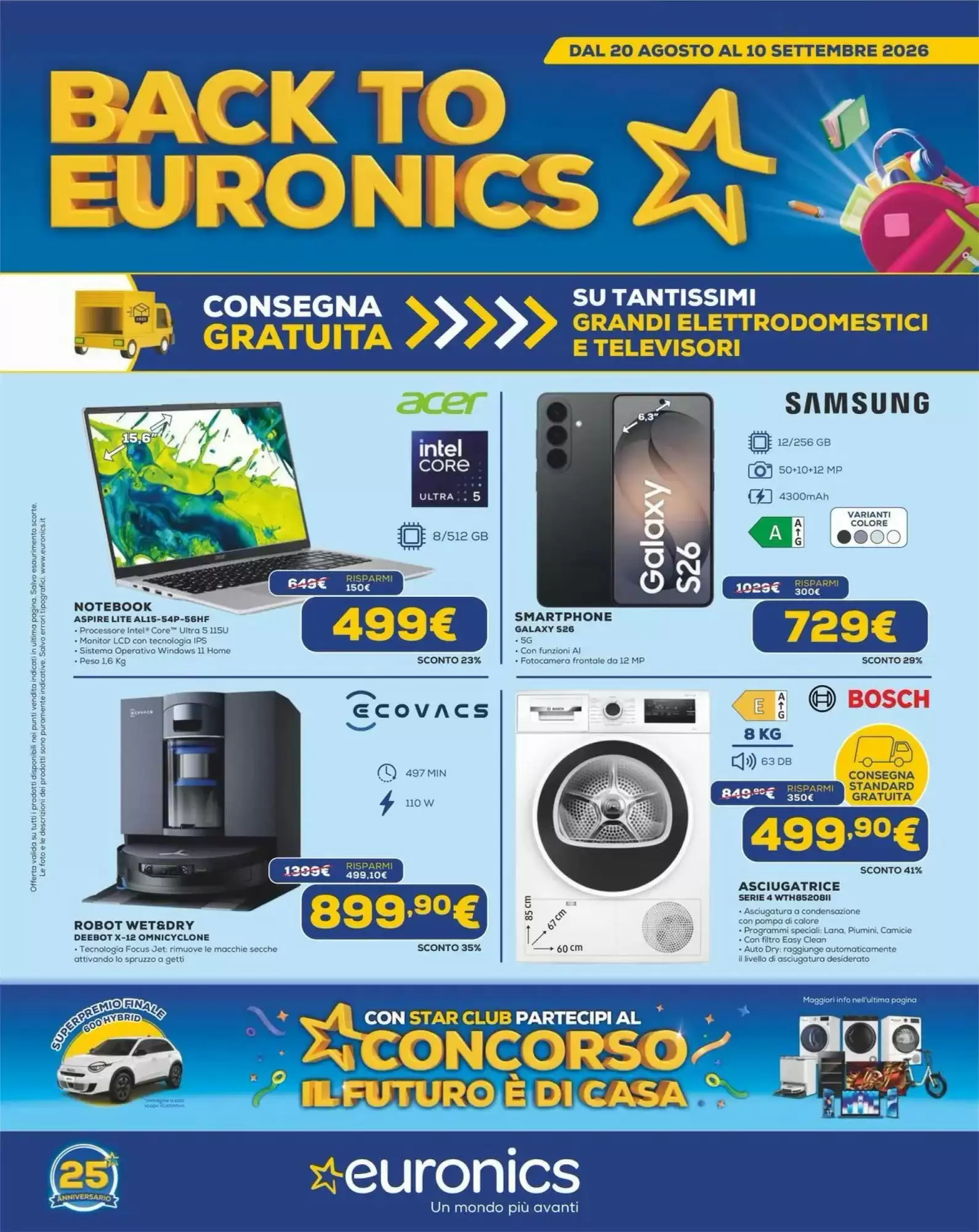 Volantino Euronics Dal 20 Agosto Al 10 Settembre 2026 Anteprima - Immagine 1 Dal 20 Agosto