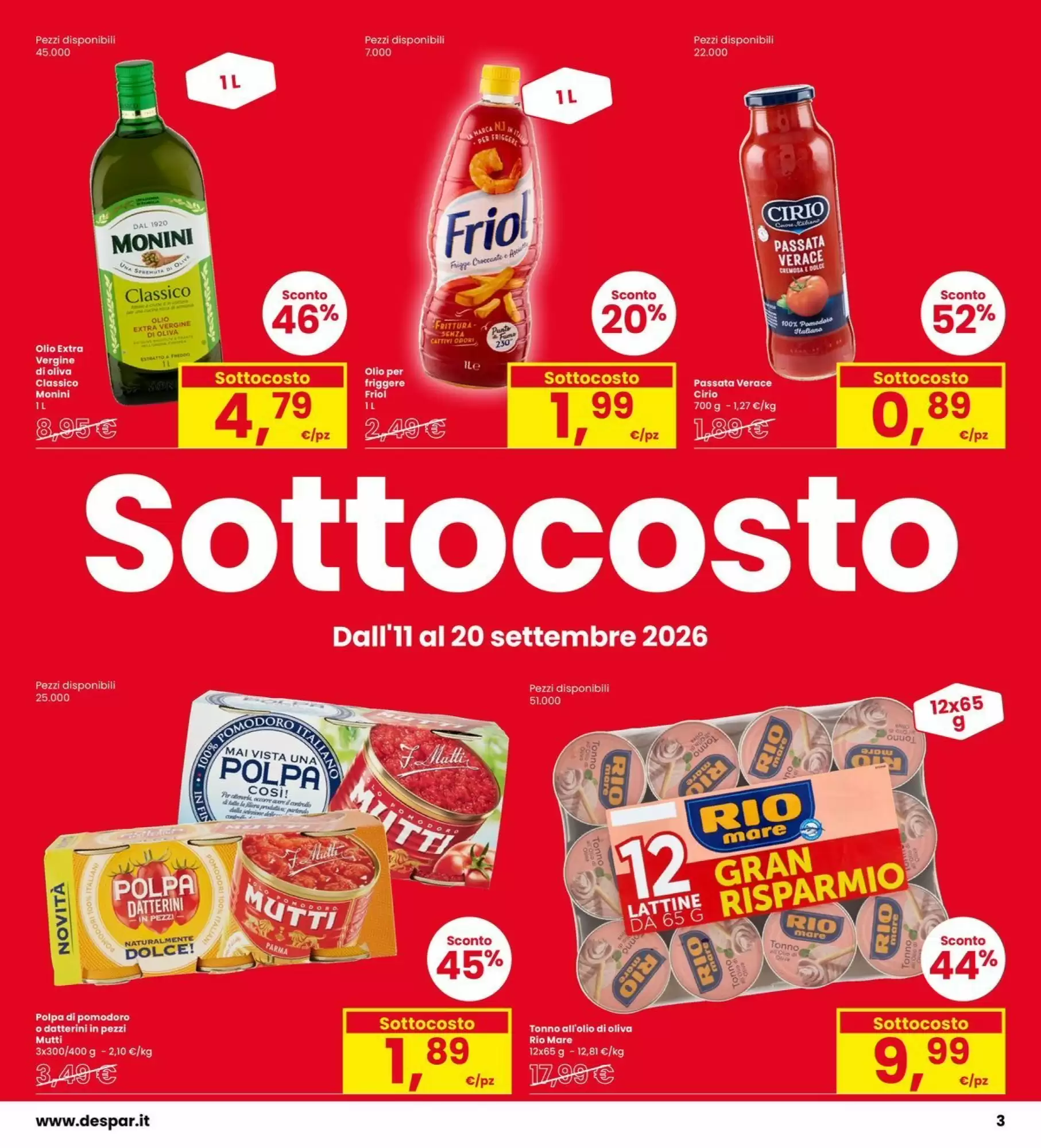 Eurospar Volantino Dal 11 Settembre Al 20 Settembre 2026 Anteprima - Immagine 1 Dal 11 Settembre