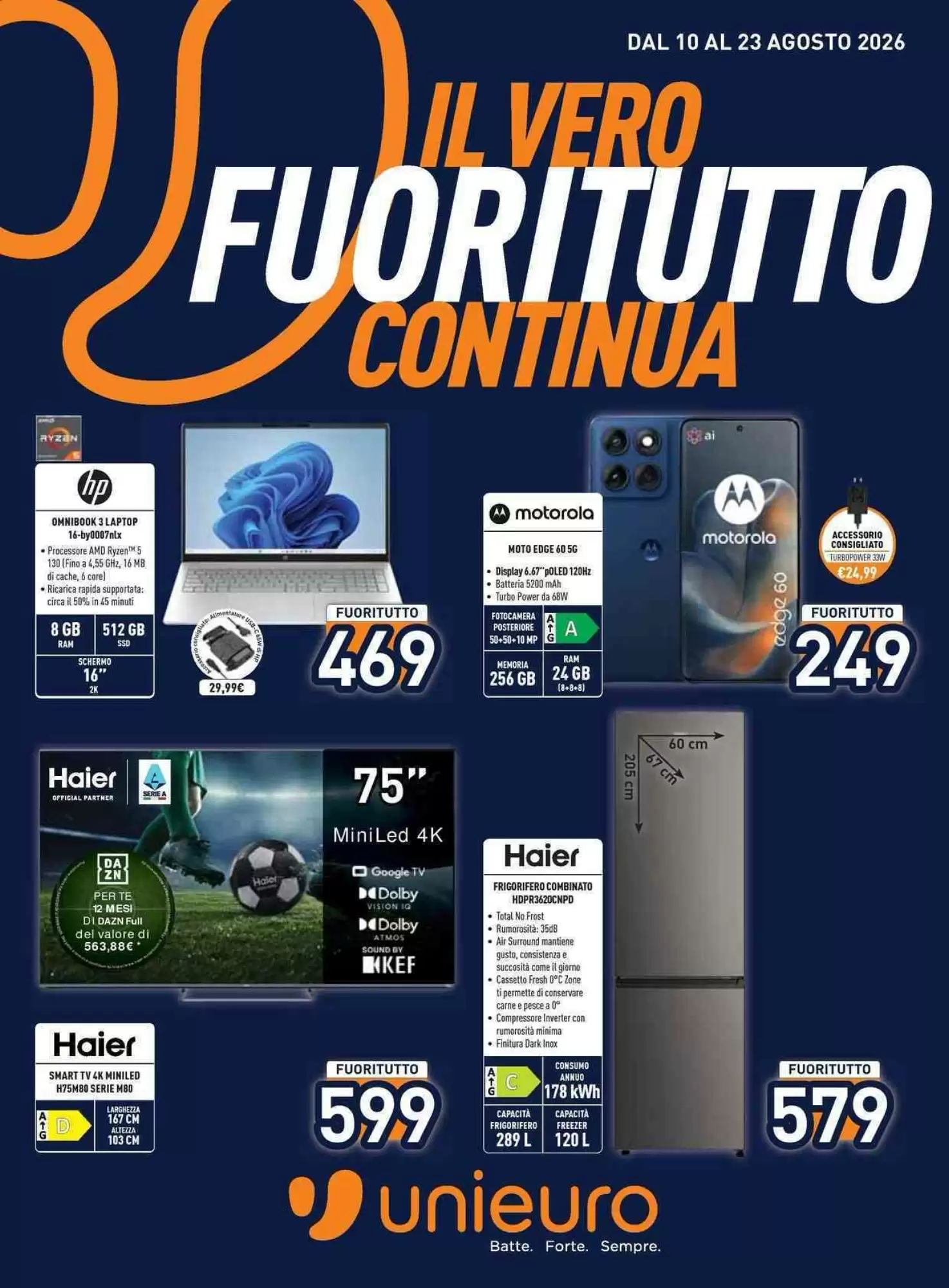 Volantino Unieuro Dal 10 Agosto Al 23 Agosto 2026 Anteprima - Immagine 1 Dal 10 Agosto
