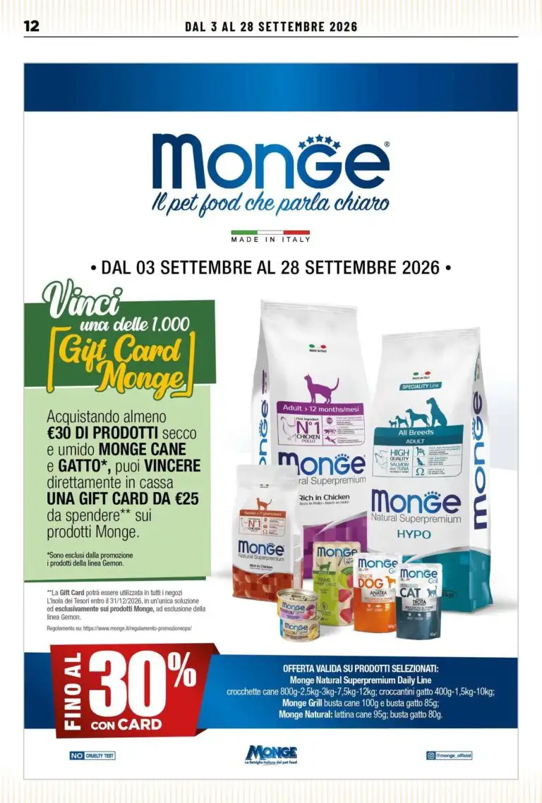 Dal Settembre 2026
