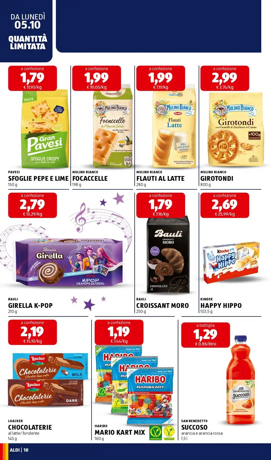 Dal 5 Ottobre