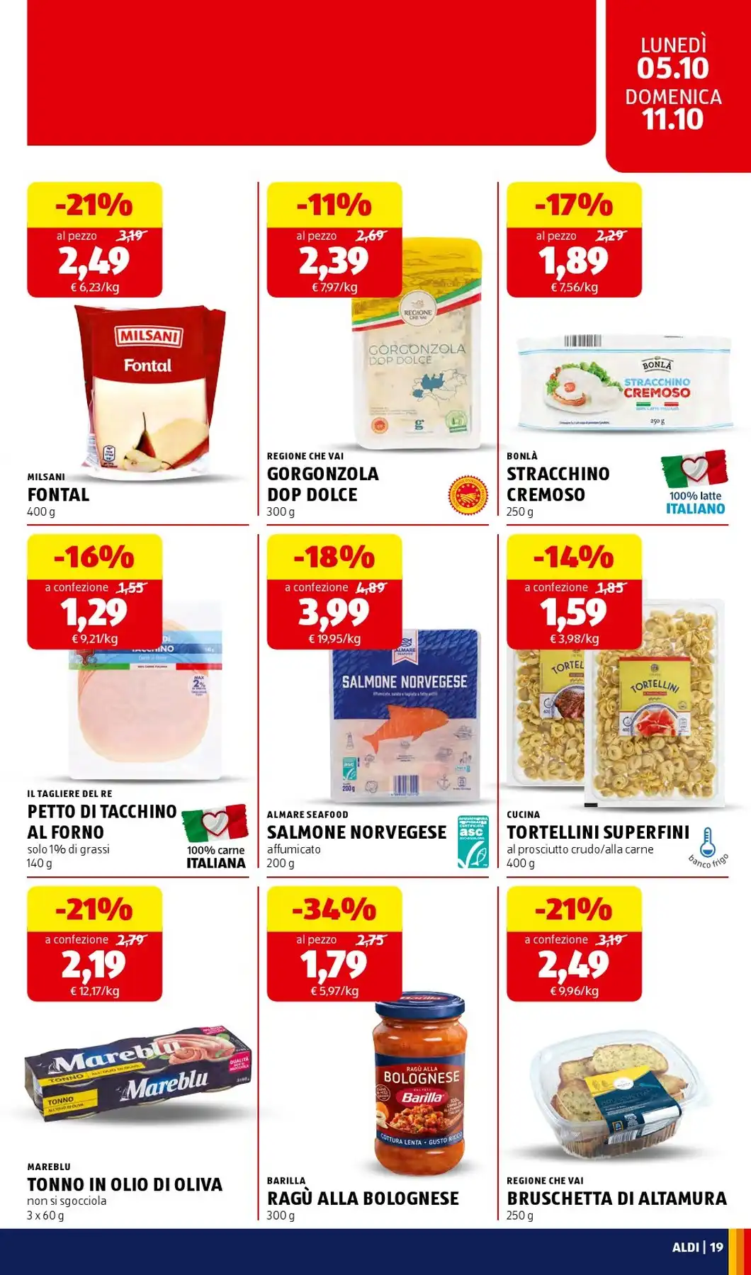 Dal 5 Ottobre