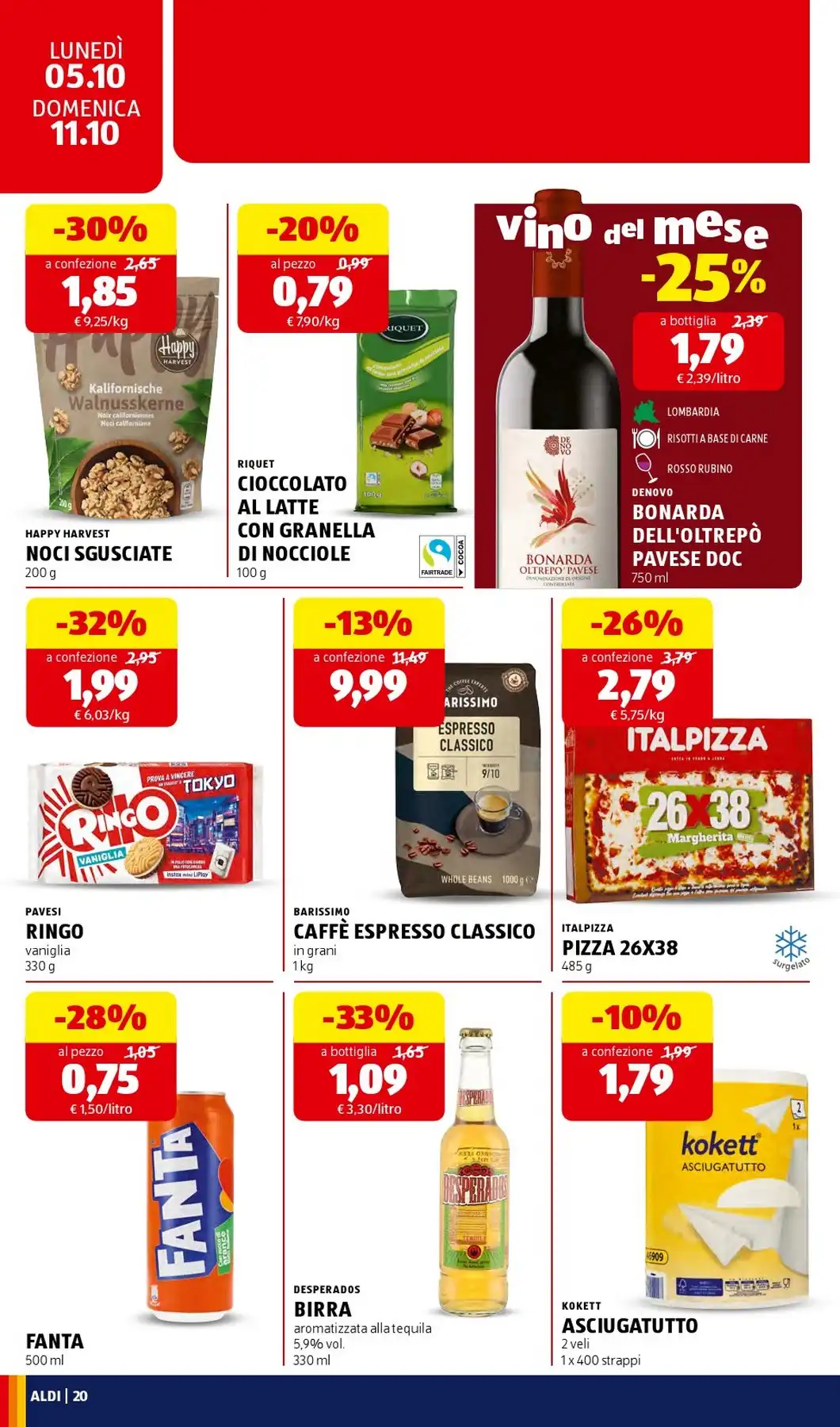 Dal 5 Ottobre
