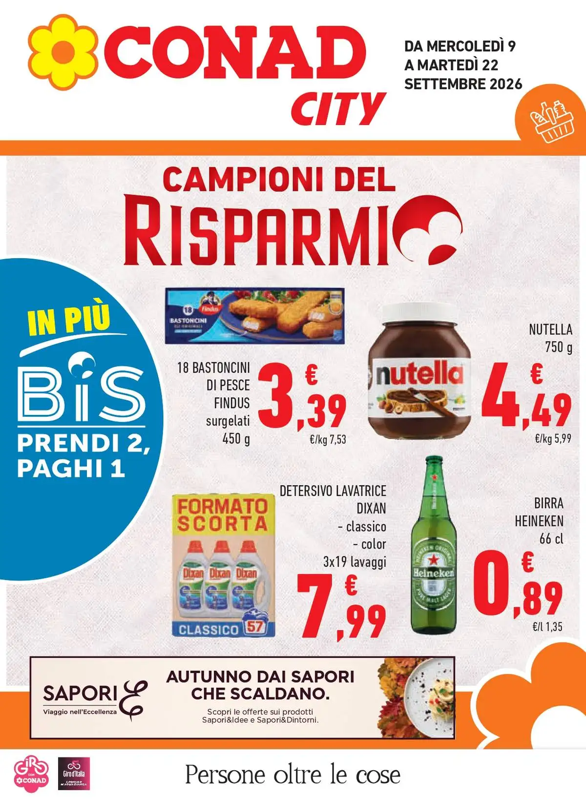 Volantino Conad City dal 9 settembre al 22 settembre 2026 anteprima - Immagine 1 dal 9 settembre