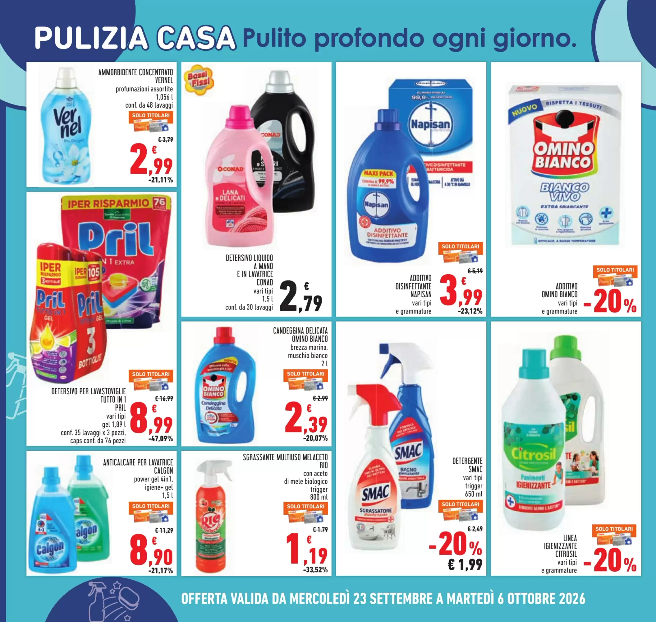 Dal 23 Settembre
