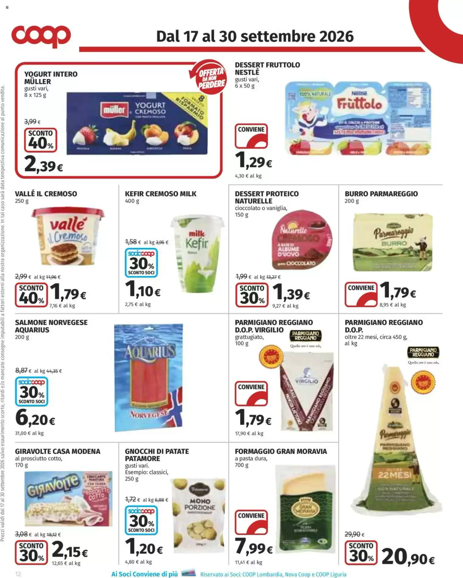 Dal 17 Settembre