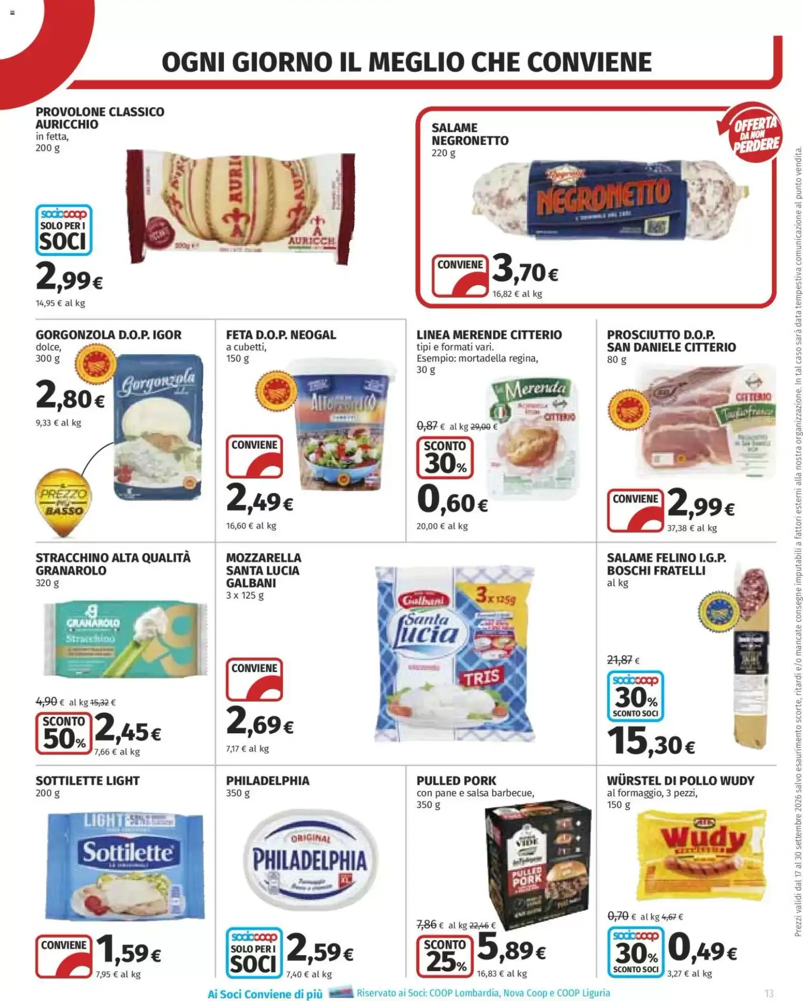 Dal 17 Settembre