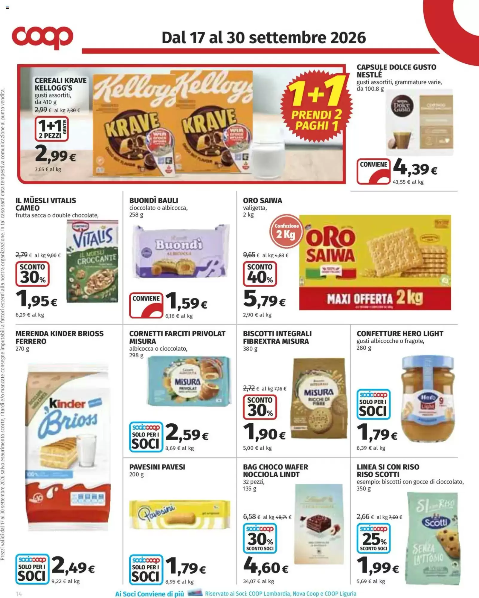 Dal 17 Settembre