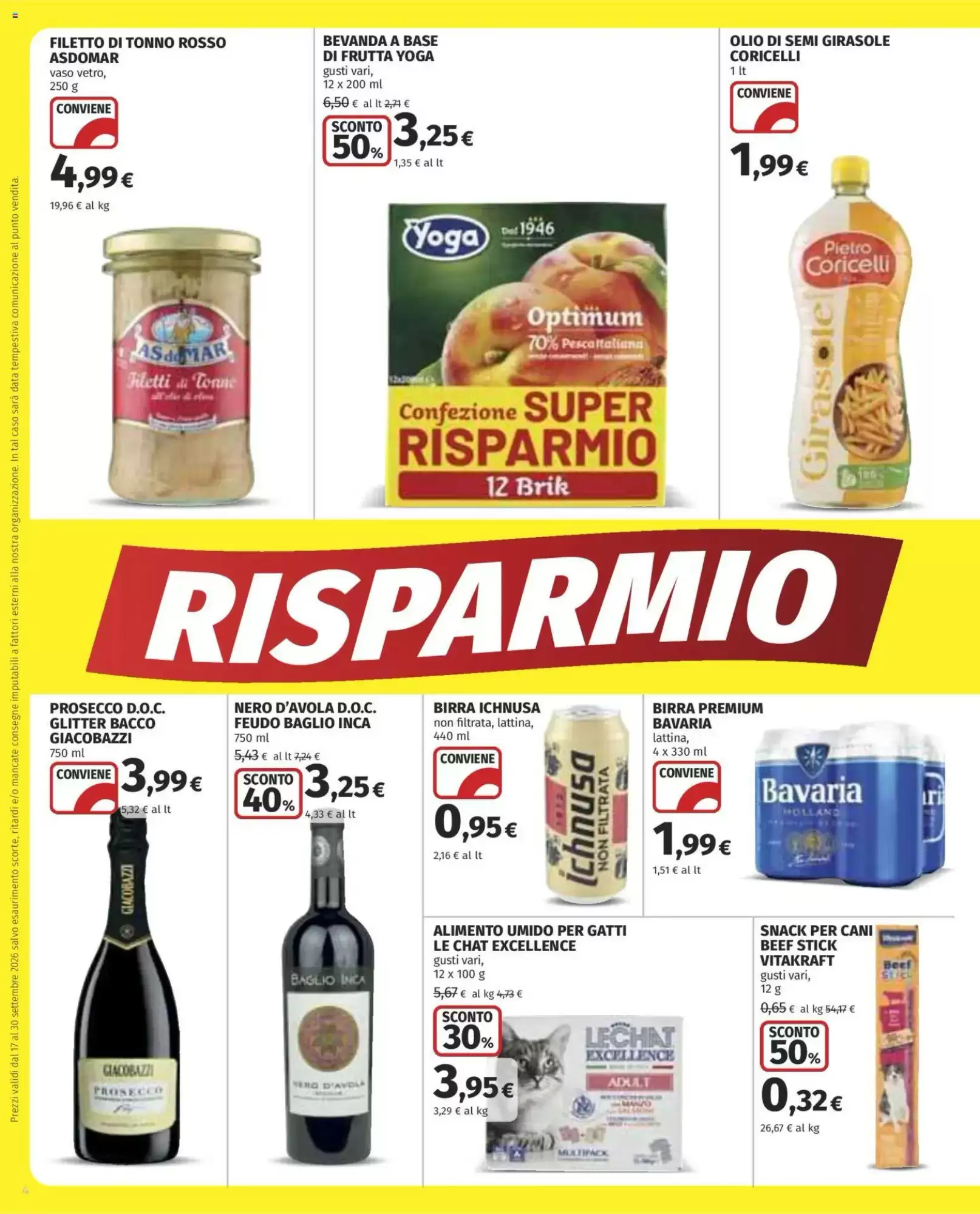 Dal 17 Settembre