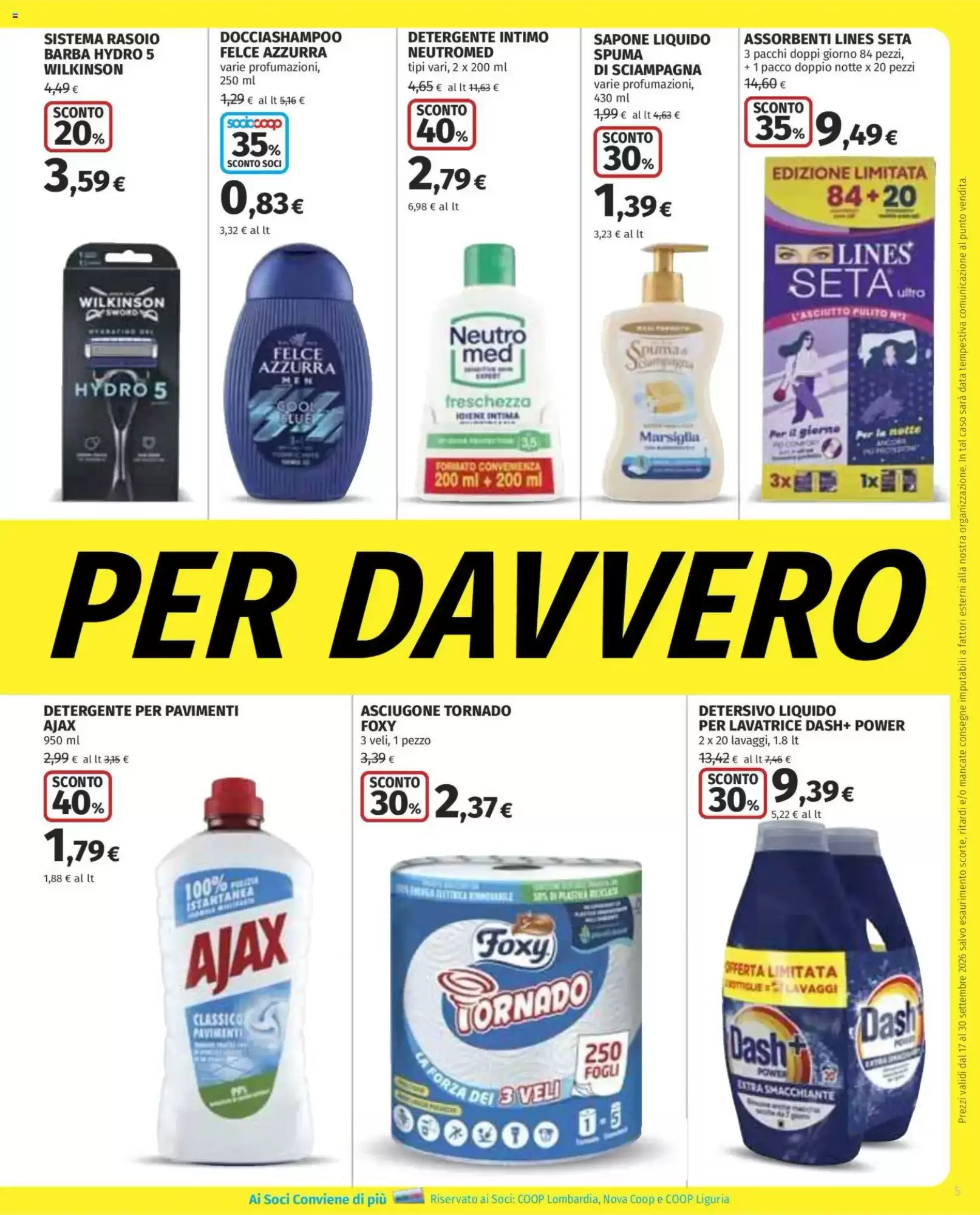 Dal 17 Settembre
