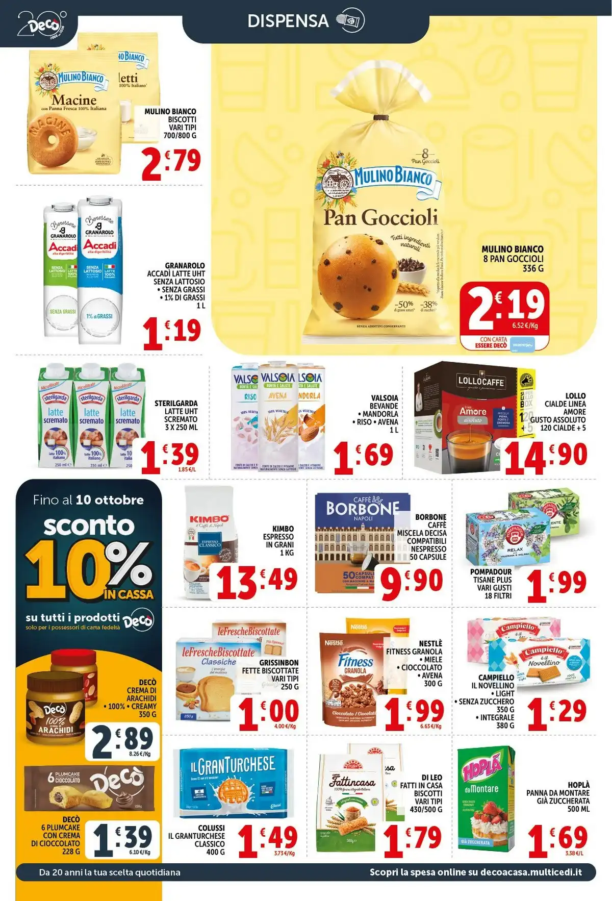 Dal 2 Ottobre