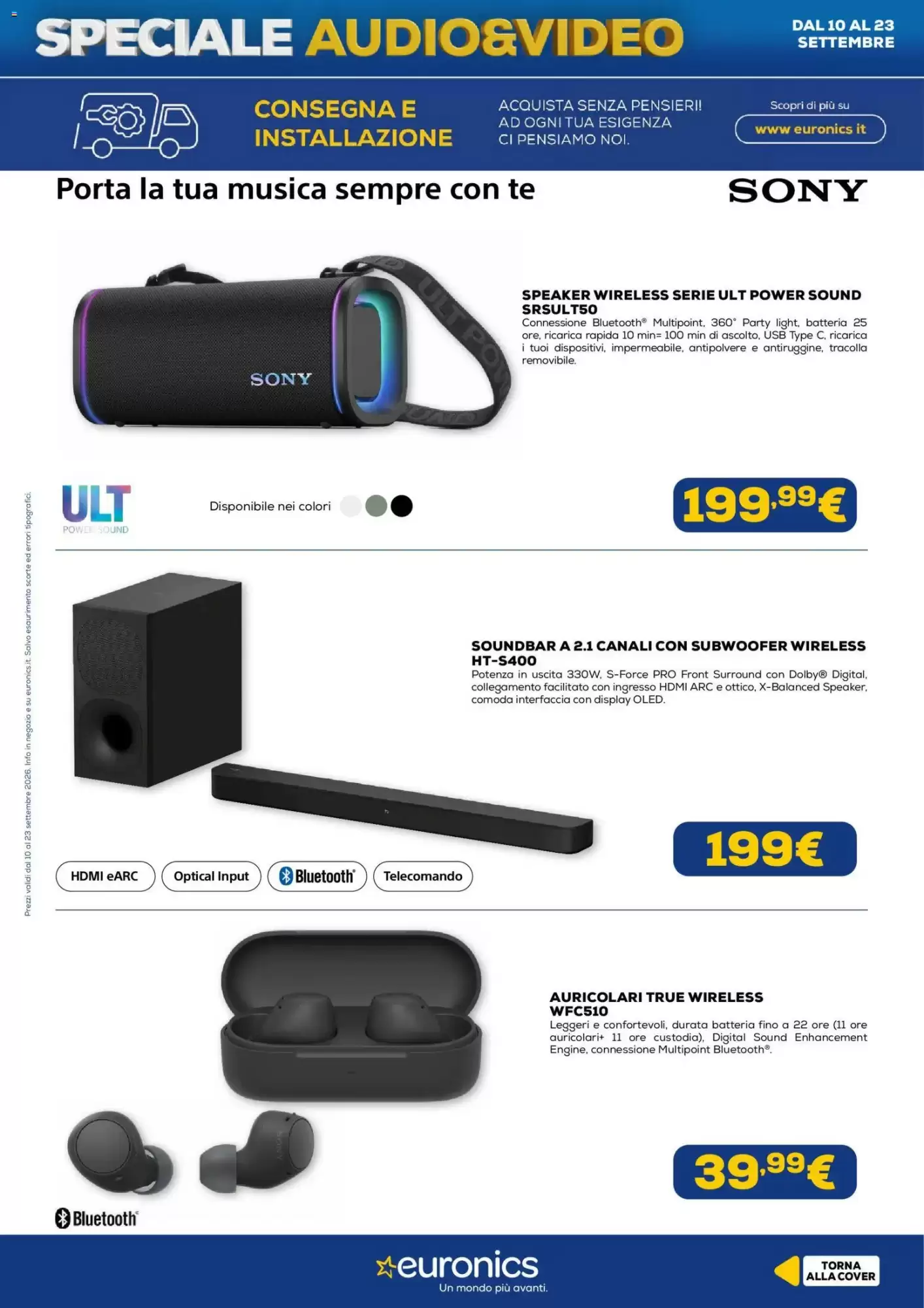 Volantino Euronics Black Friday 2026 - Immagine 1 Volantino Euronics Black Friday 2026 - Pagina