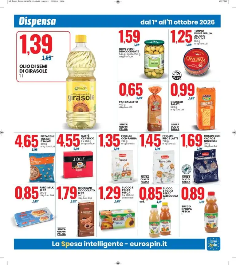 Volantino Eurospin Nuovo Dal 8 Ottobre Al 18 Ottobre 2026 2026 Anteprima - Immagine 3 Dal 1 Ottobre