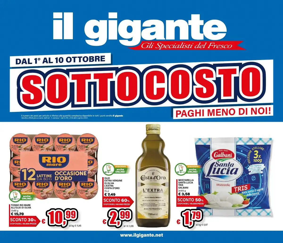 Volantino Il Gigante Nuovo Dal 1 Ottobre Al 10 Ottobre 2026 Anteprima - Immagine 1 Dal 1 Ottobre