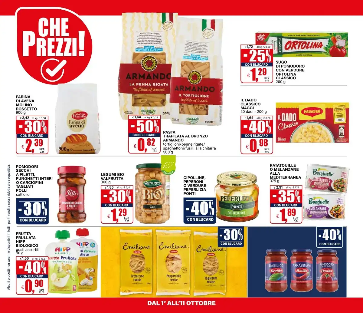 Dal 1 Ottobre