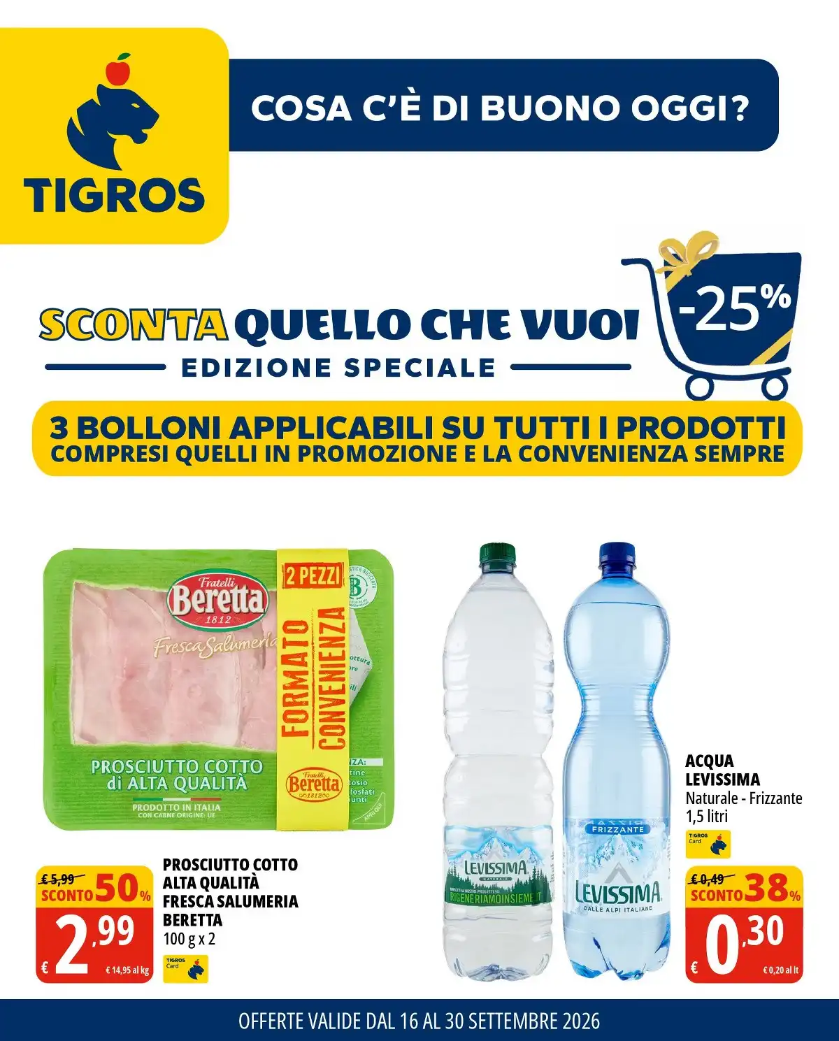 Volantino Tigros Nuovo Dal 16 Settembre Al 30 Settembre 2026 Anteprima - Immagine 1 Dal 16 Settembre