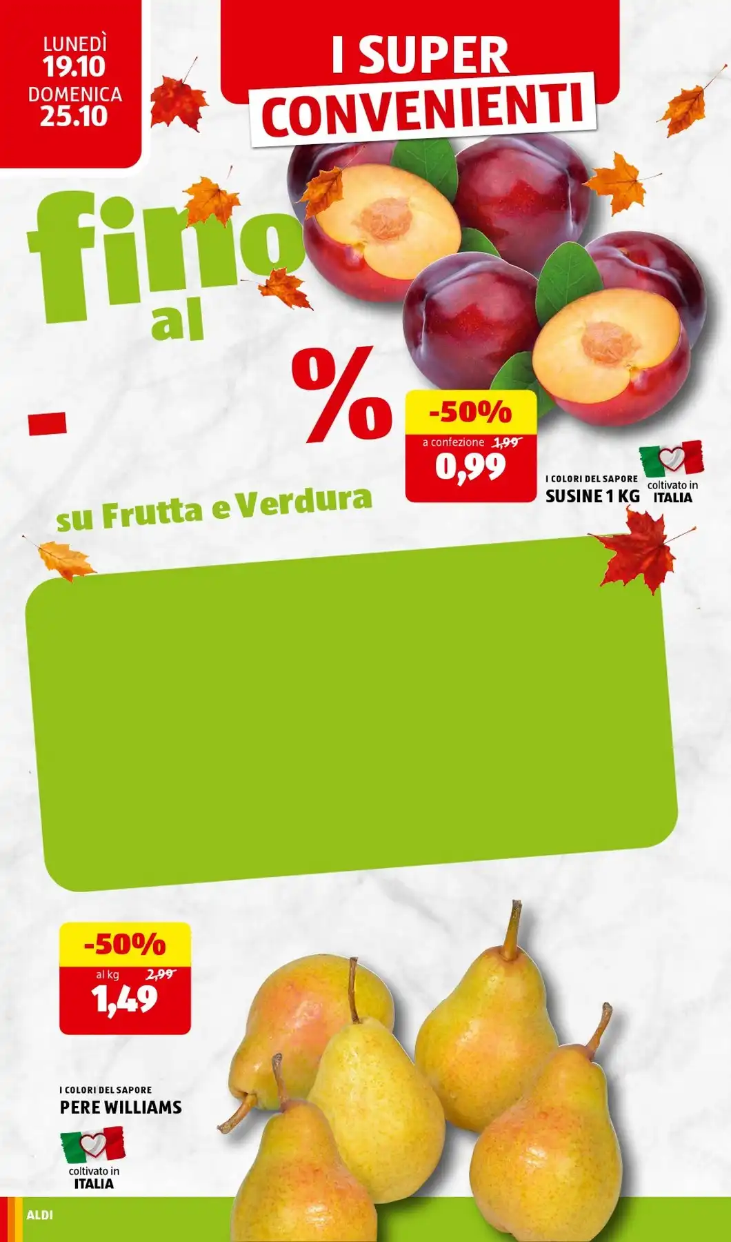 Dal 19 Ottobre