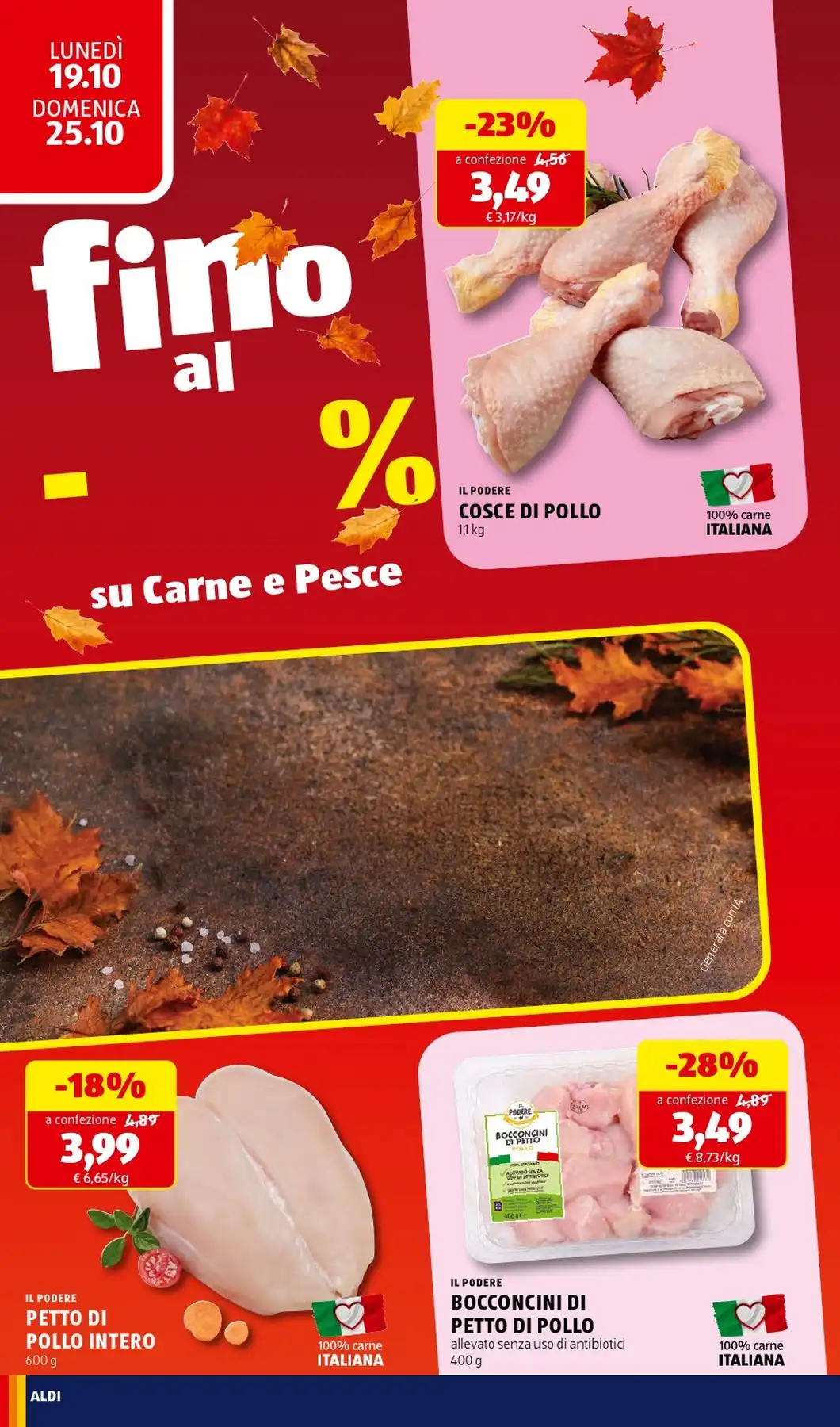 Dal 19 Ottobre