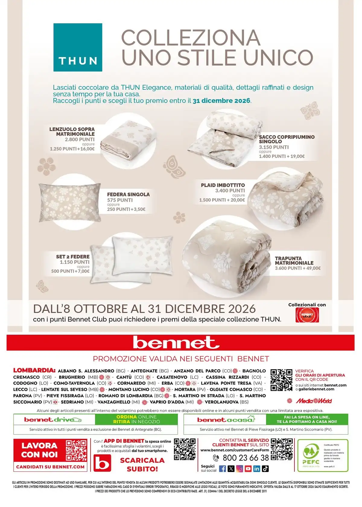 Dal 8 Ottobre