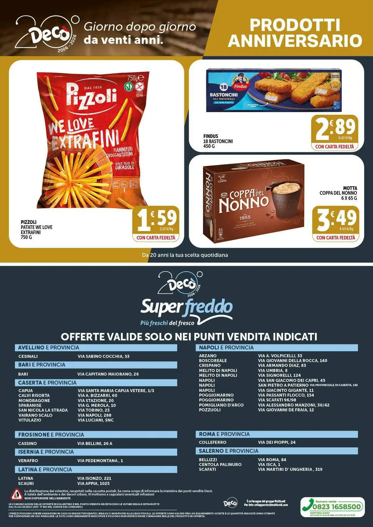 Dal 2 Ottobre Superfreddo