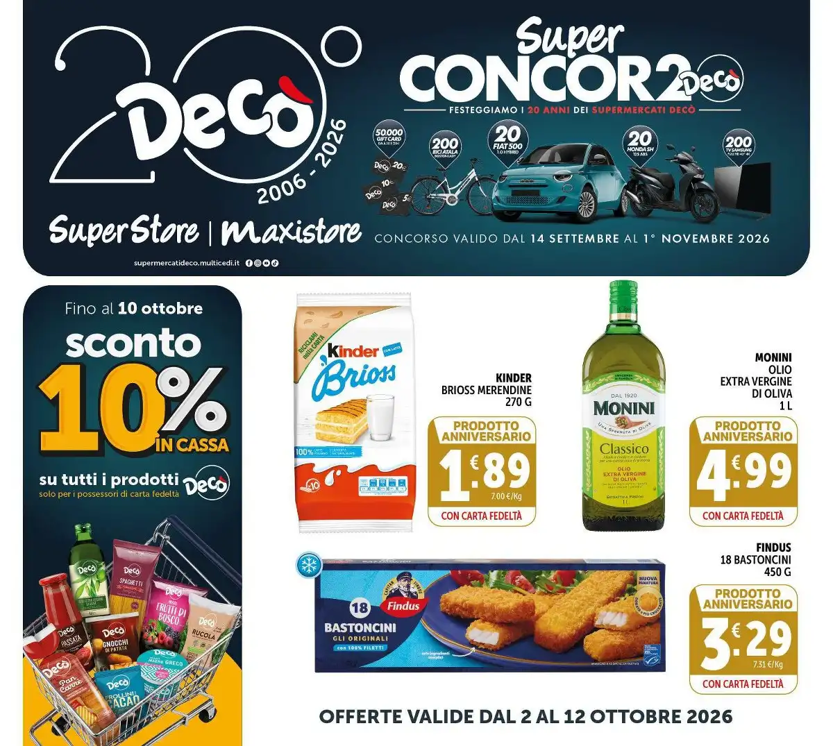 Volantino Deco Supermercati Dal 2 Ottobre Al 12 Ottobre 2026 Anteprima - Immagine 1 Dal 2 Ottobre Superstore