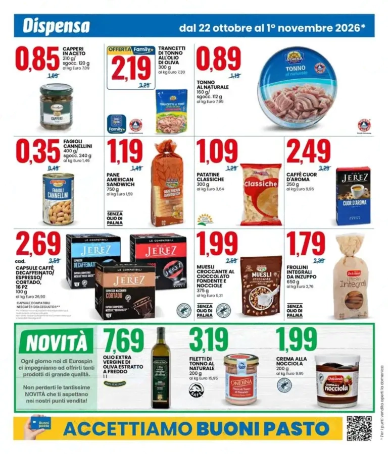 Volantino Eurospin Nuovo Dal 22 Ottobre Al 1 Novembre 2026 Anteprima - Immagine 2 Dal 22 Ottobre