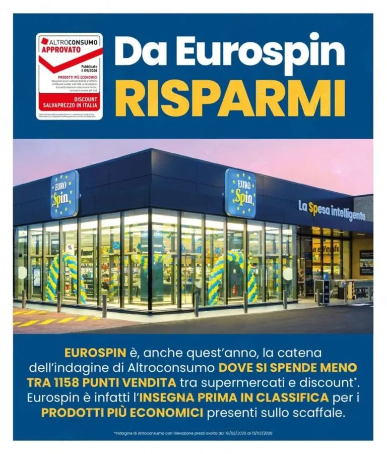 Volantino Eurospin Nuovo Dal 22 Ottobre Al 1 Novembre 2026 Anteprima - Immagine 1 Dal 22 Ottobre